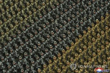 Anniversaire de la fondation de l'Armée populaire de Corée en 2023. Photo d'archives Yonhap
