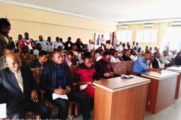 Quelques journalistes de la ville de Kananga en assemblée générale ordinaire. Photo FDA