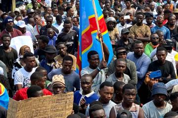 Des manifestants 