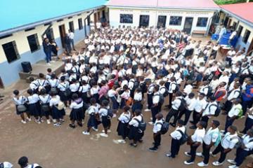 Une vue des élèves qui avaient repris normalement le chemin de l'école le lundi 07 janvier 2024 à Tshikapa. 