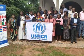 Vue du lancement du programme de bourses Zaida Catalan du HCR à Mbuji-Mayi. 