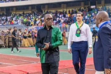 Amadou Diaby au stade des Martyrs.