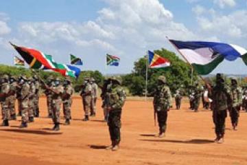 Les forces de la SADC dans l'Est. 