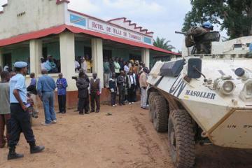 Une vue de la mairie de Tshimbulu, deuxième ville du Kasaï-Central, dans le territoire de Dibaya. 