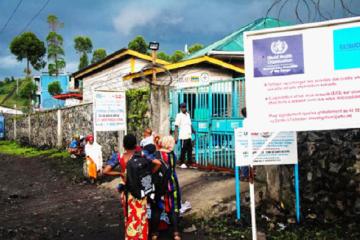 Vue du centre de santé de Mungunga 3 à Goma.