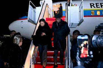 Le couple présidentiel congolais a foulé le sol des États-Unis d'Amérique, ce mardi 16 juin en prévision du match Portugal-RDC. Photo droits tiers