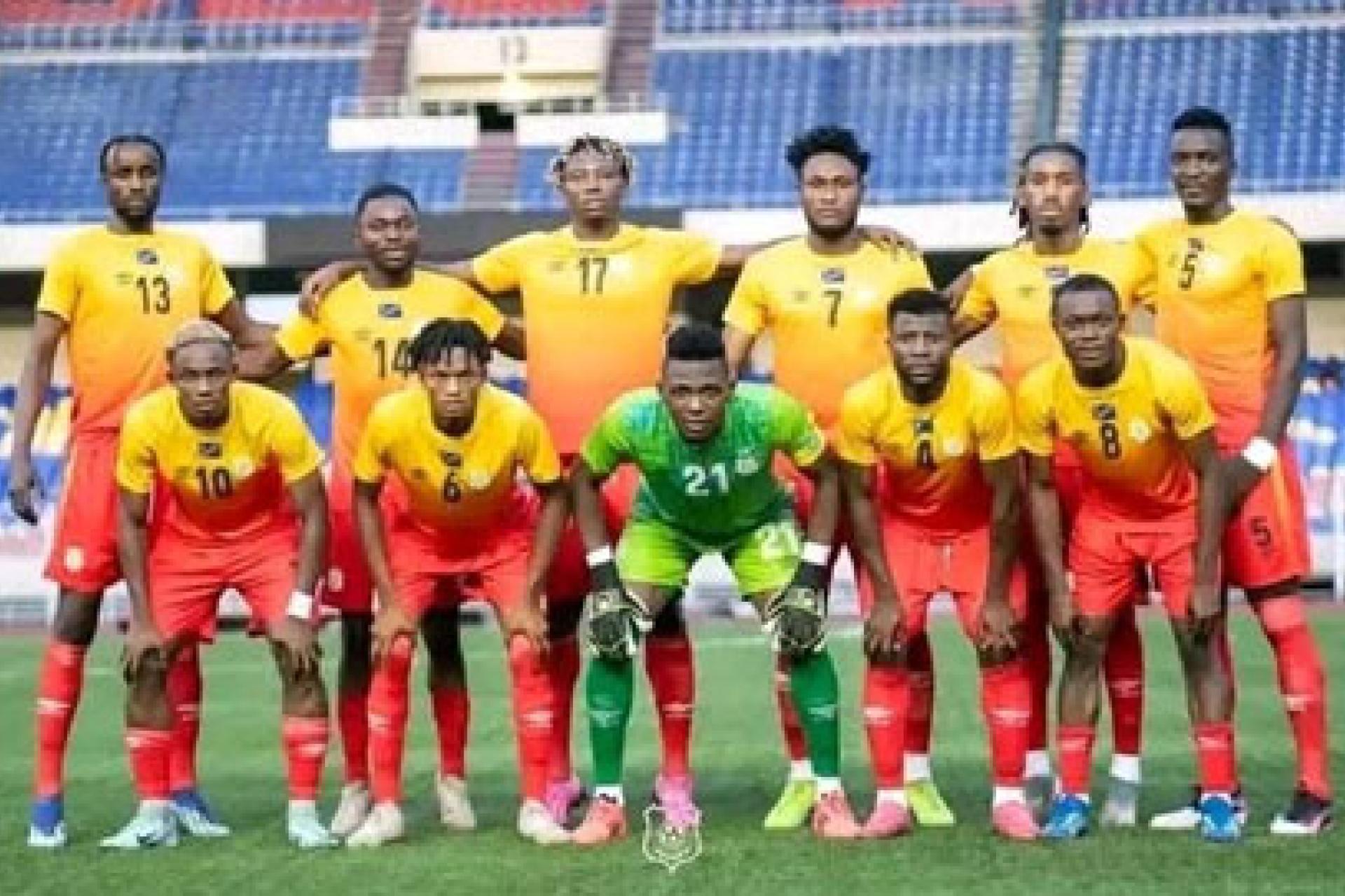 La sélection nationale congolaise lors d'un match à Kinshasa au stade des martyrs. Photo droits tiers