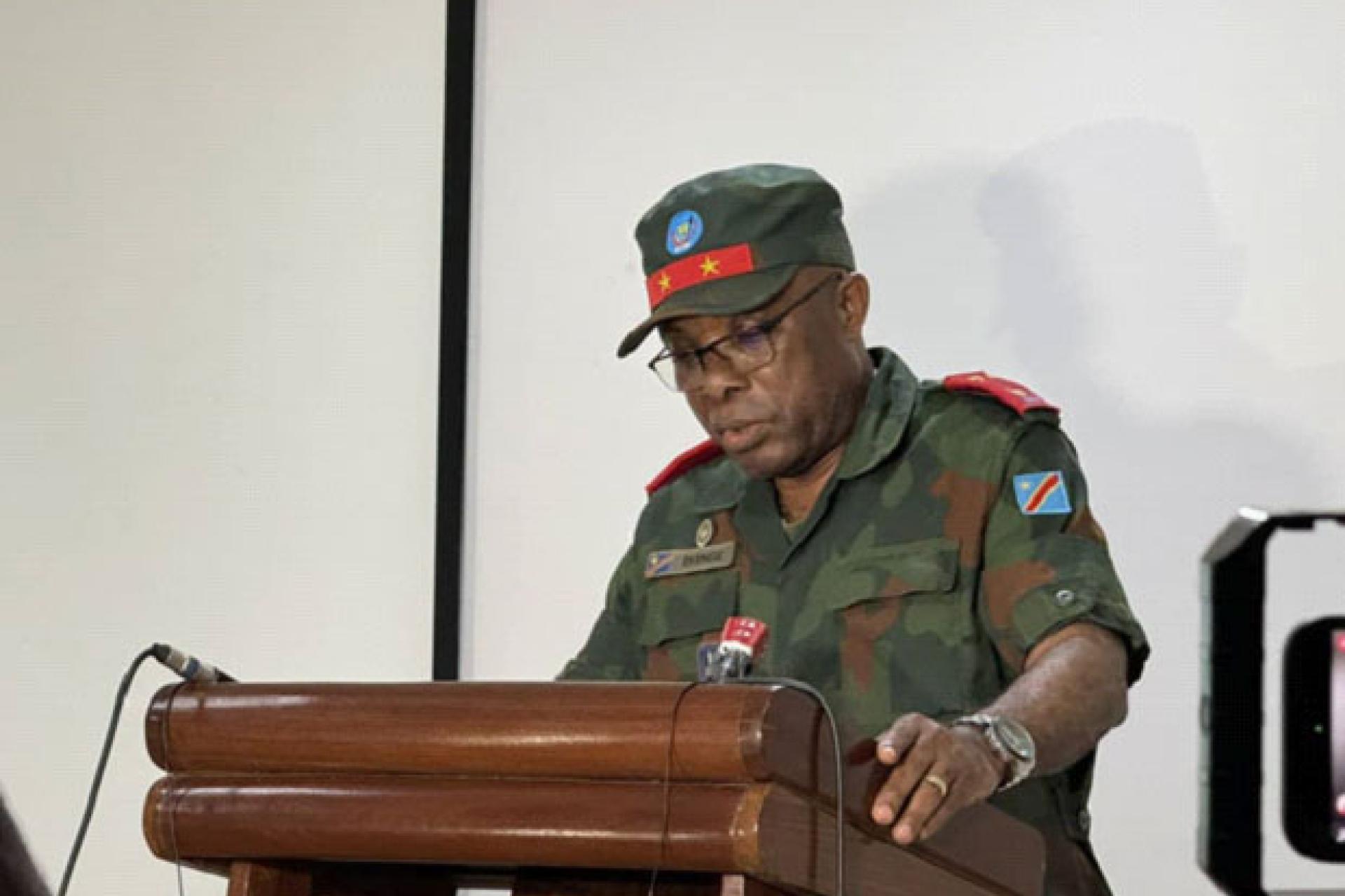 Le Général-major Sylvain Ekenge porte-parole de l'Armée en RDC. Photo droits tiers