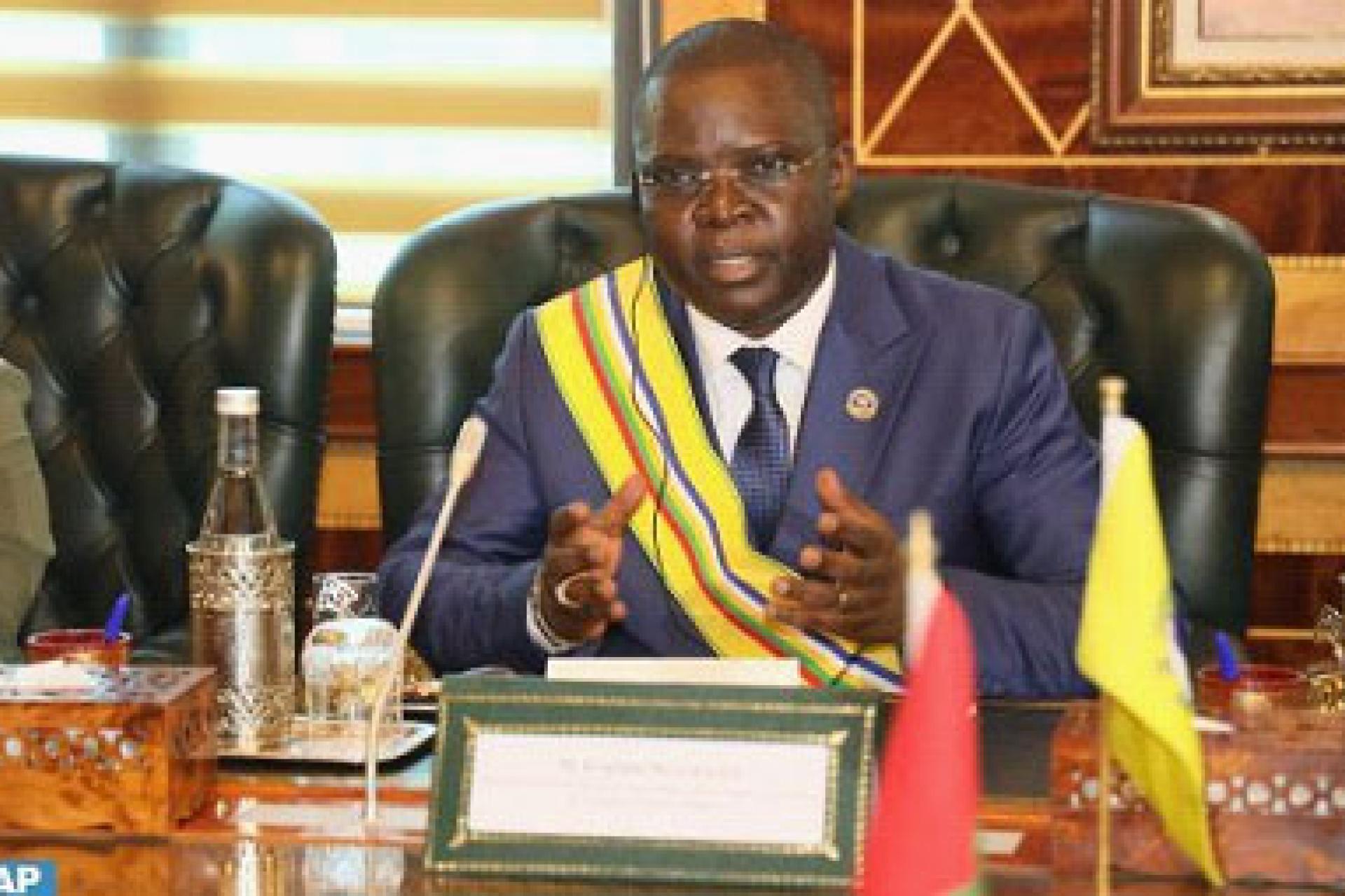 Le Président du CEMAC, Evariste Ngamana. 