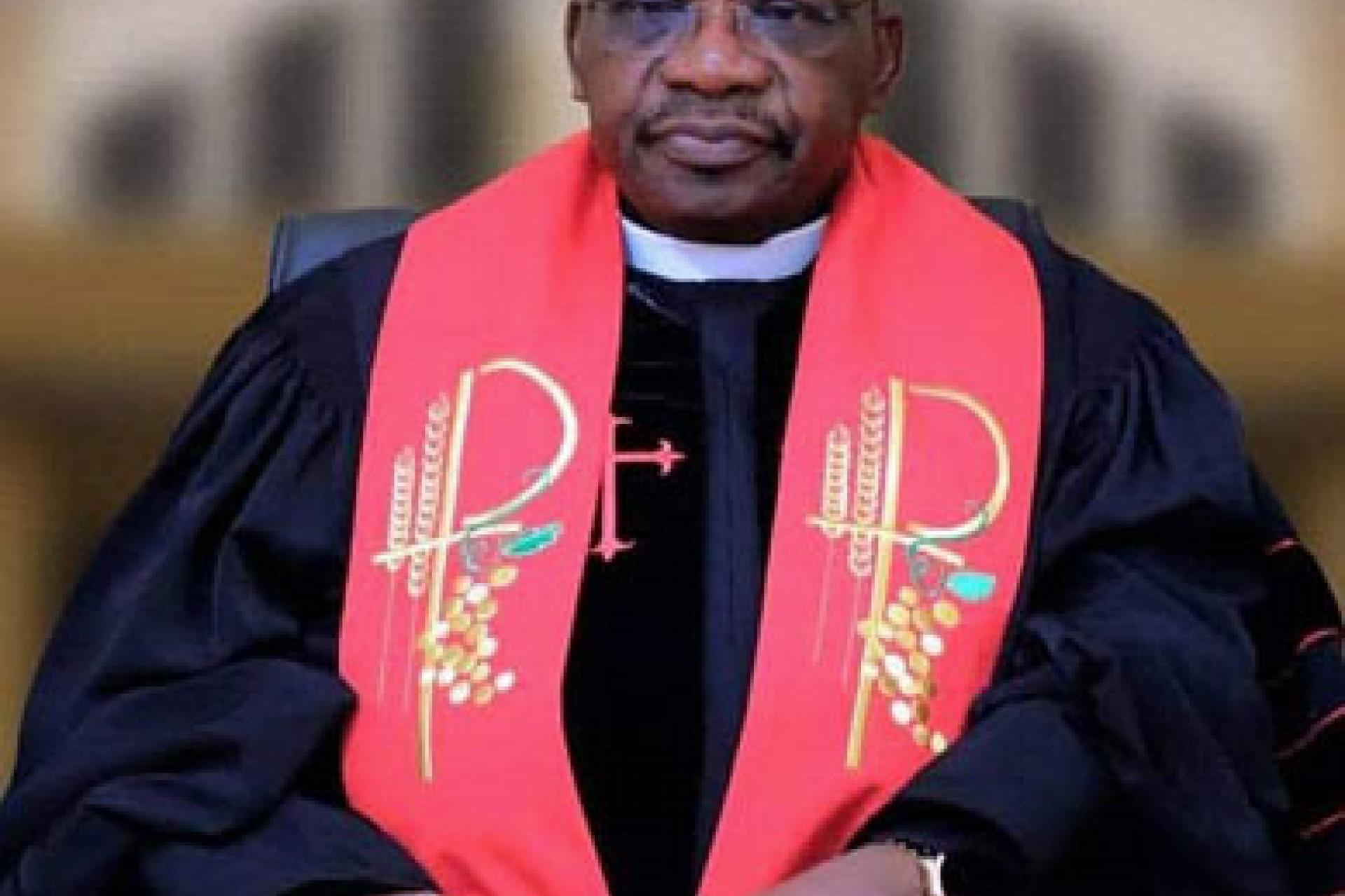 Le président national et représentant légal de l'ECC, le Révérend André Gédéon Bokundoa-bo-likabe. Photo droits tiers