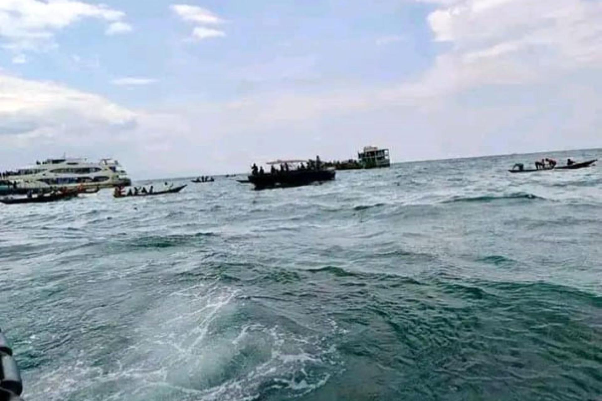 Les eaux du Lac Kivu.