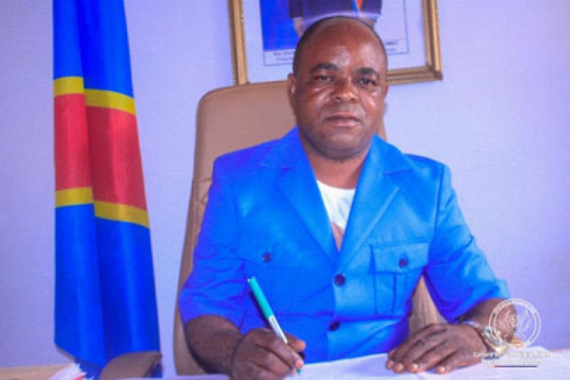 Ministre provincial de l'Éducation à Mwene-Ditu dans la province du Lomami, Lebon Mpanya Mump'evile. Photo droits tiers