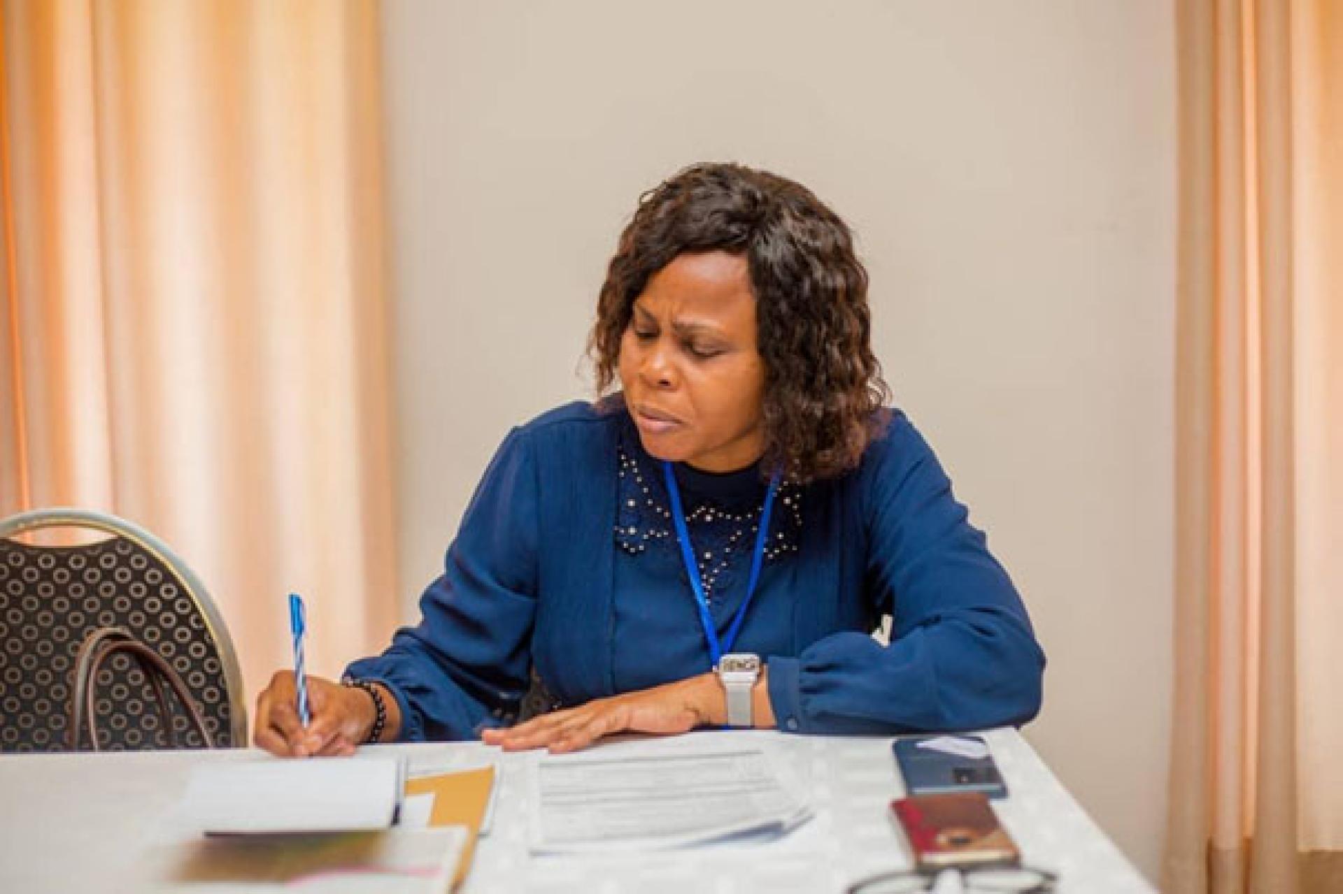 Mme Mujing Yav Muland, seuxième vice-présidente de l’UNPC et Présidente de la section du Haut-Katanga. Photo droits tiers