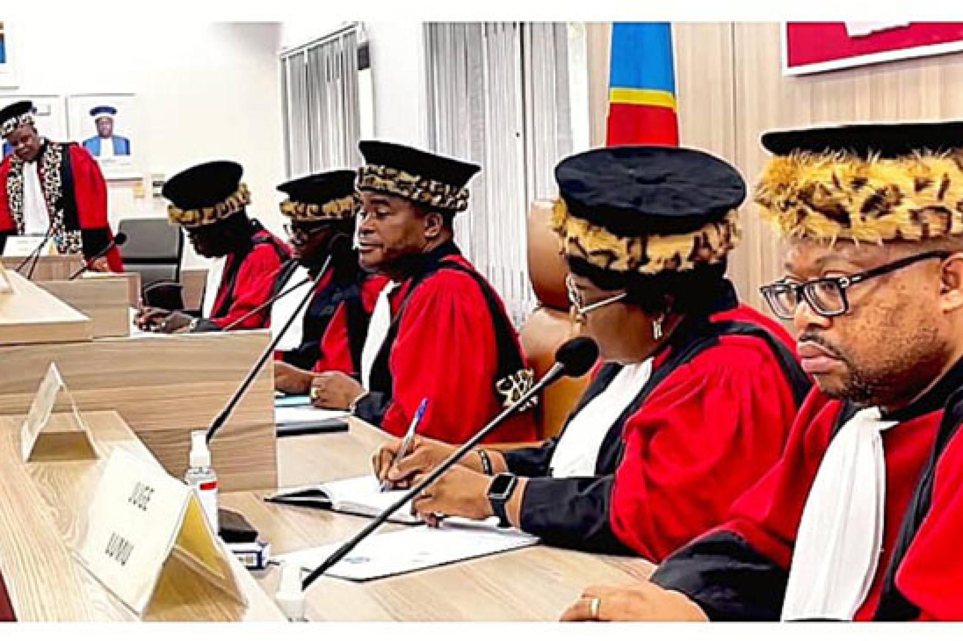 Une vue des membres de la Cour constitutionnelle. 