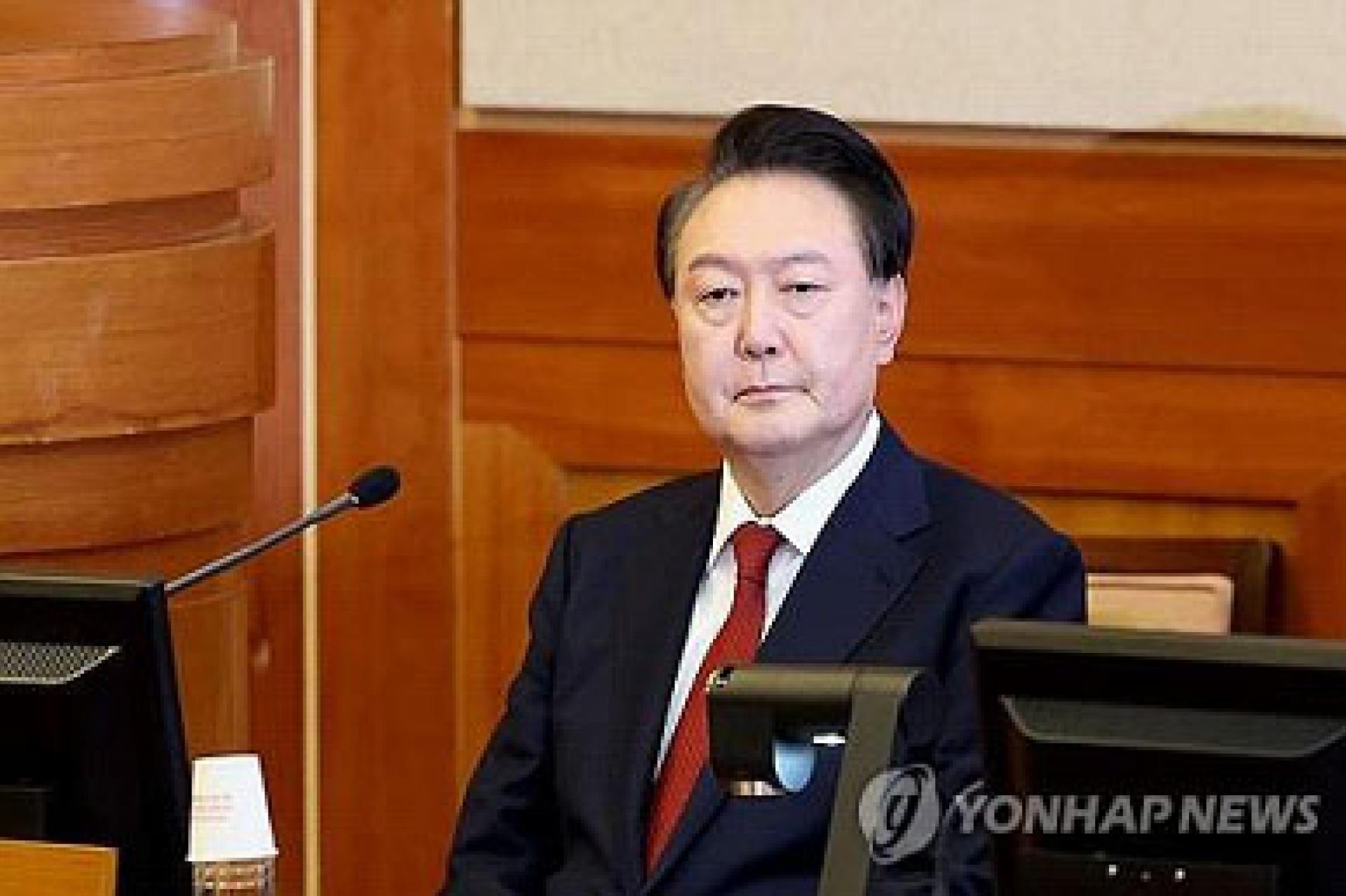 Yoon est le premier président à assister à son procès en destitution. Photo droits tiers