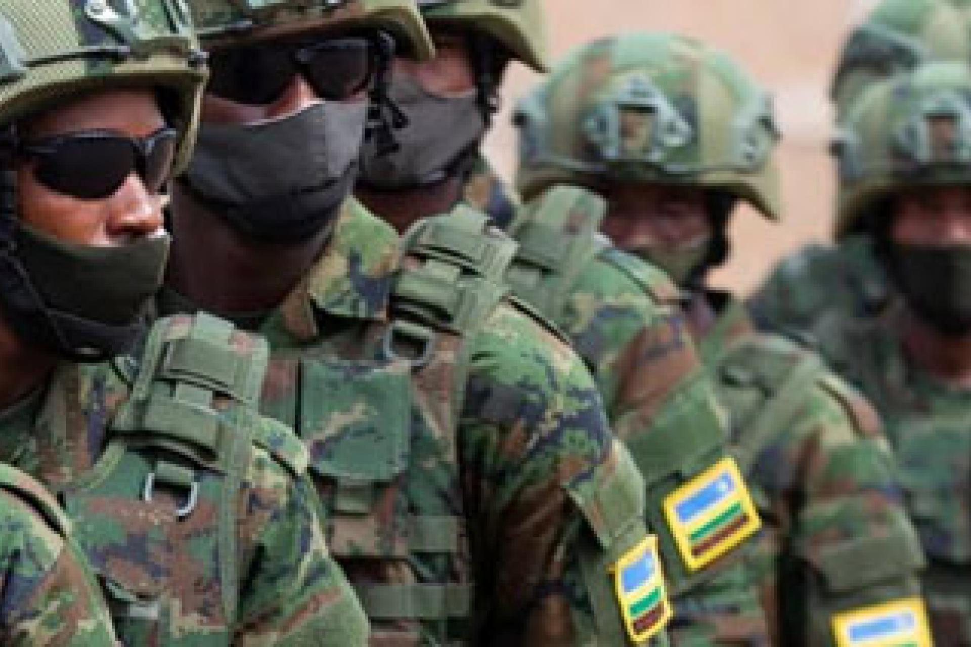 Des soldats rwandais.
