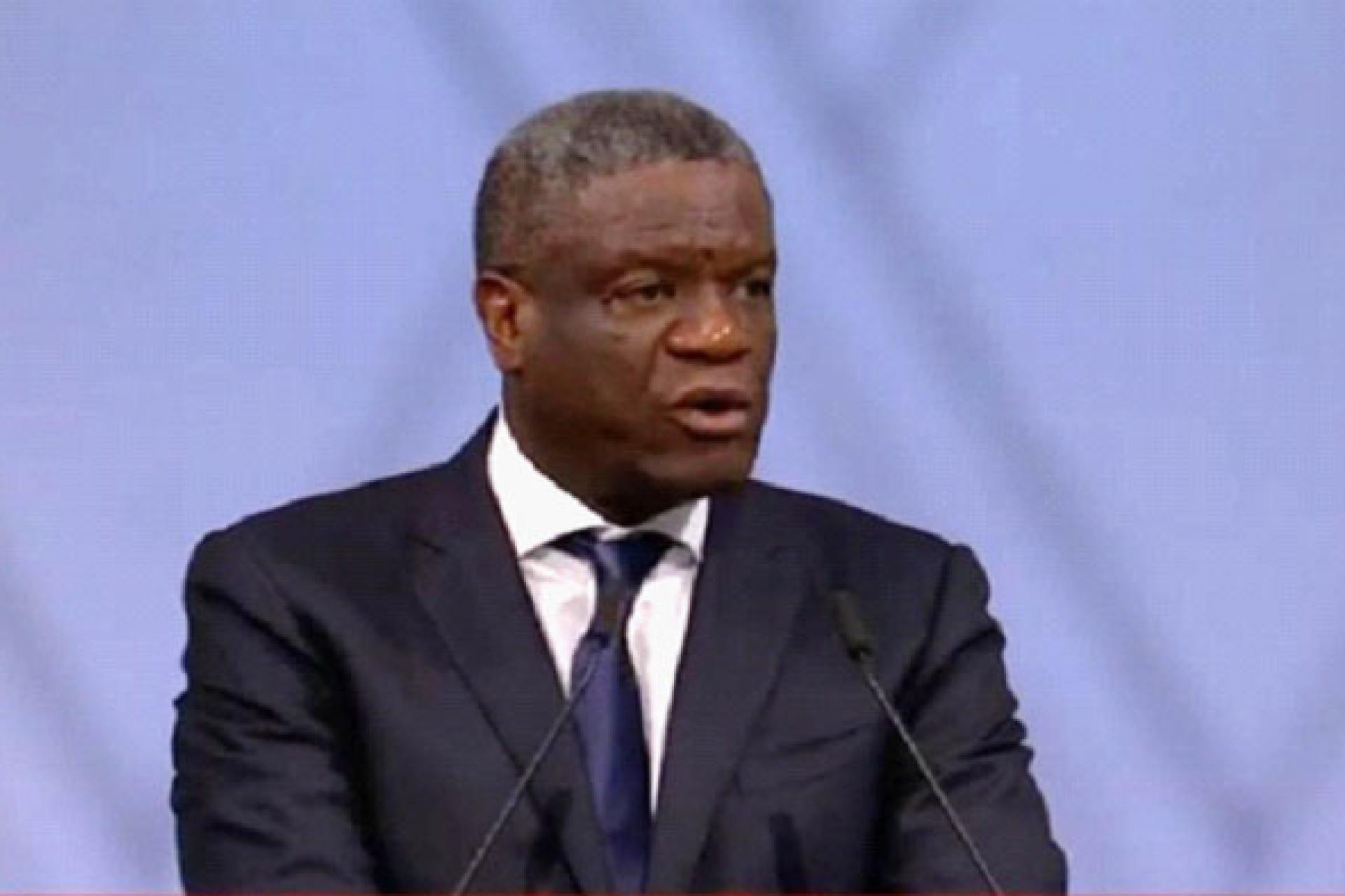 Docteur Denis Mukwege prix Nobel de la paix 2018. 