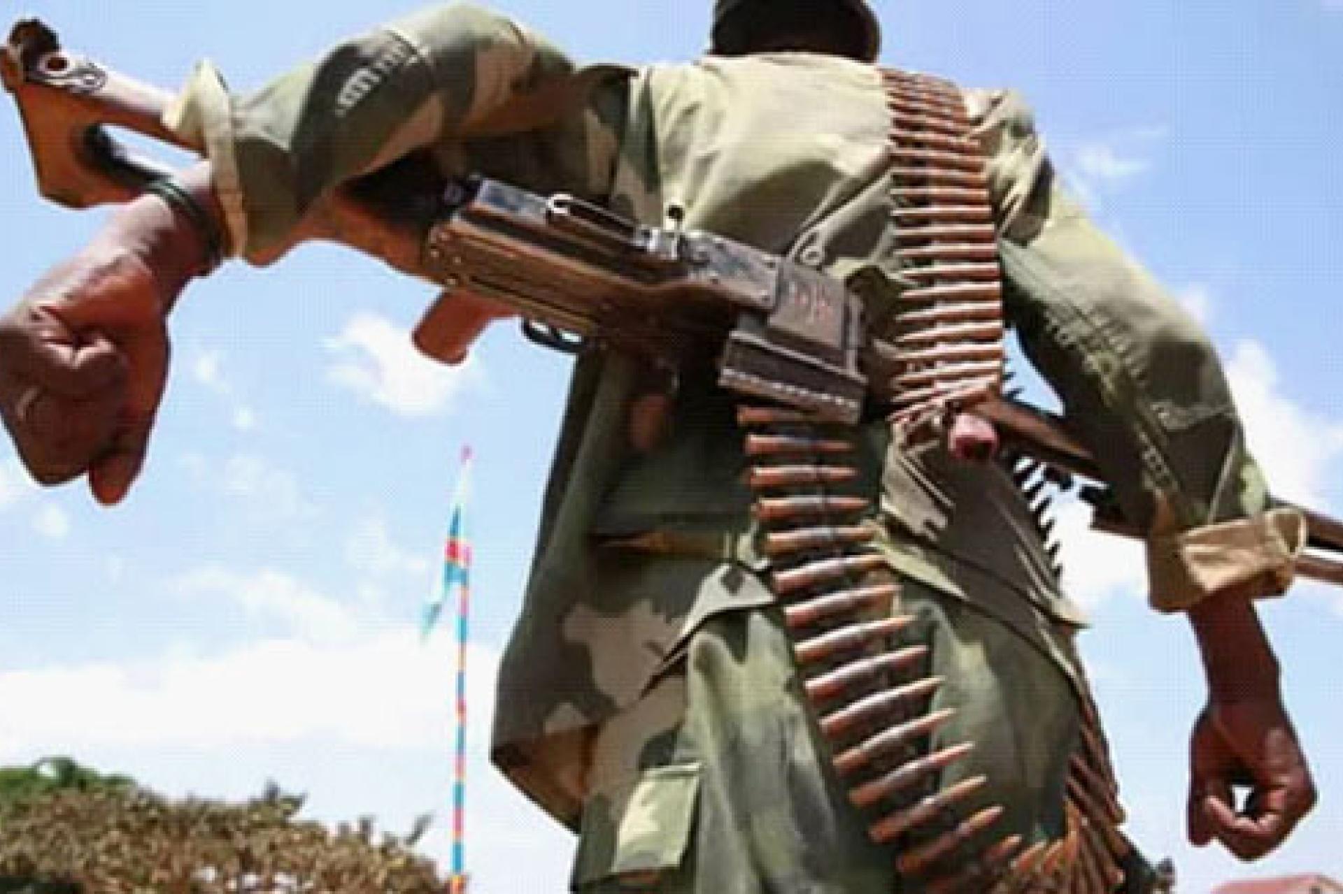 Eringeti, territoire de Beni, Nord Kivu, RD Congo. Un militaire 