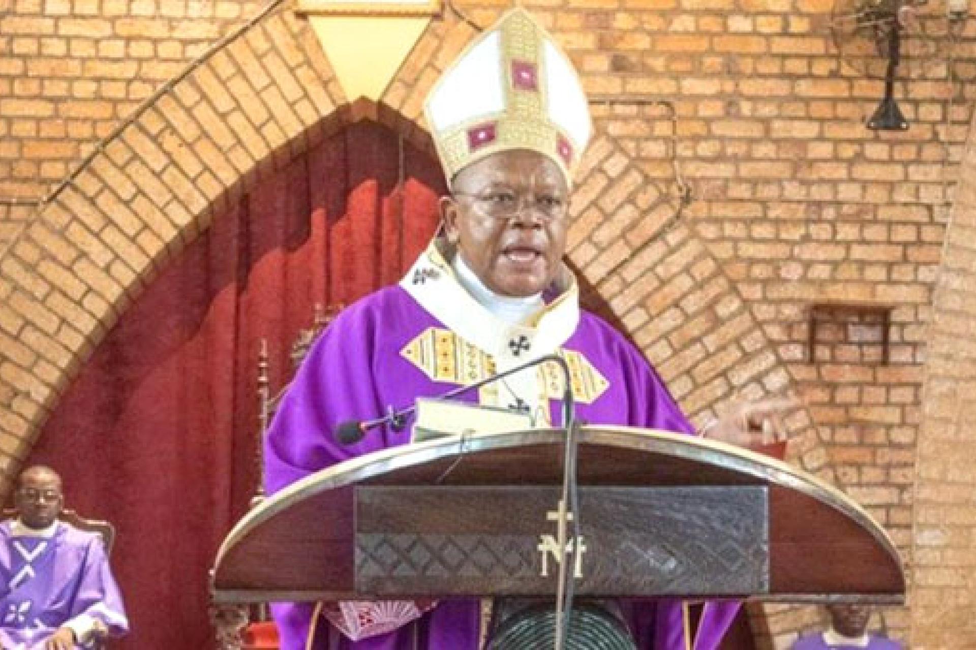 Le Cardinal Fridolin Ambongo, Archévêque de Kinshasa.