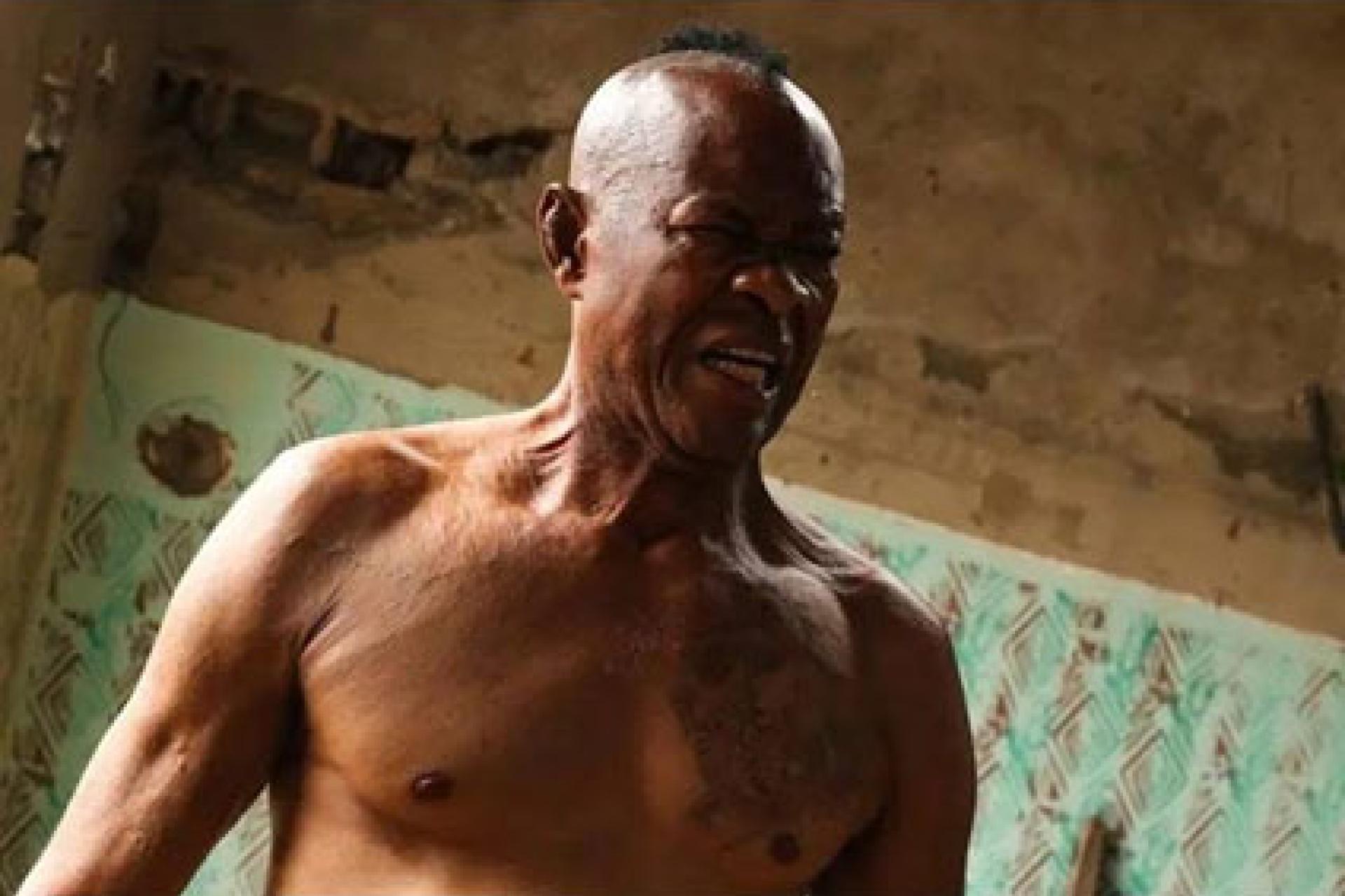 Le catcheur congolais Edingwe. 