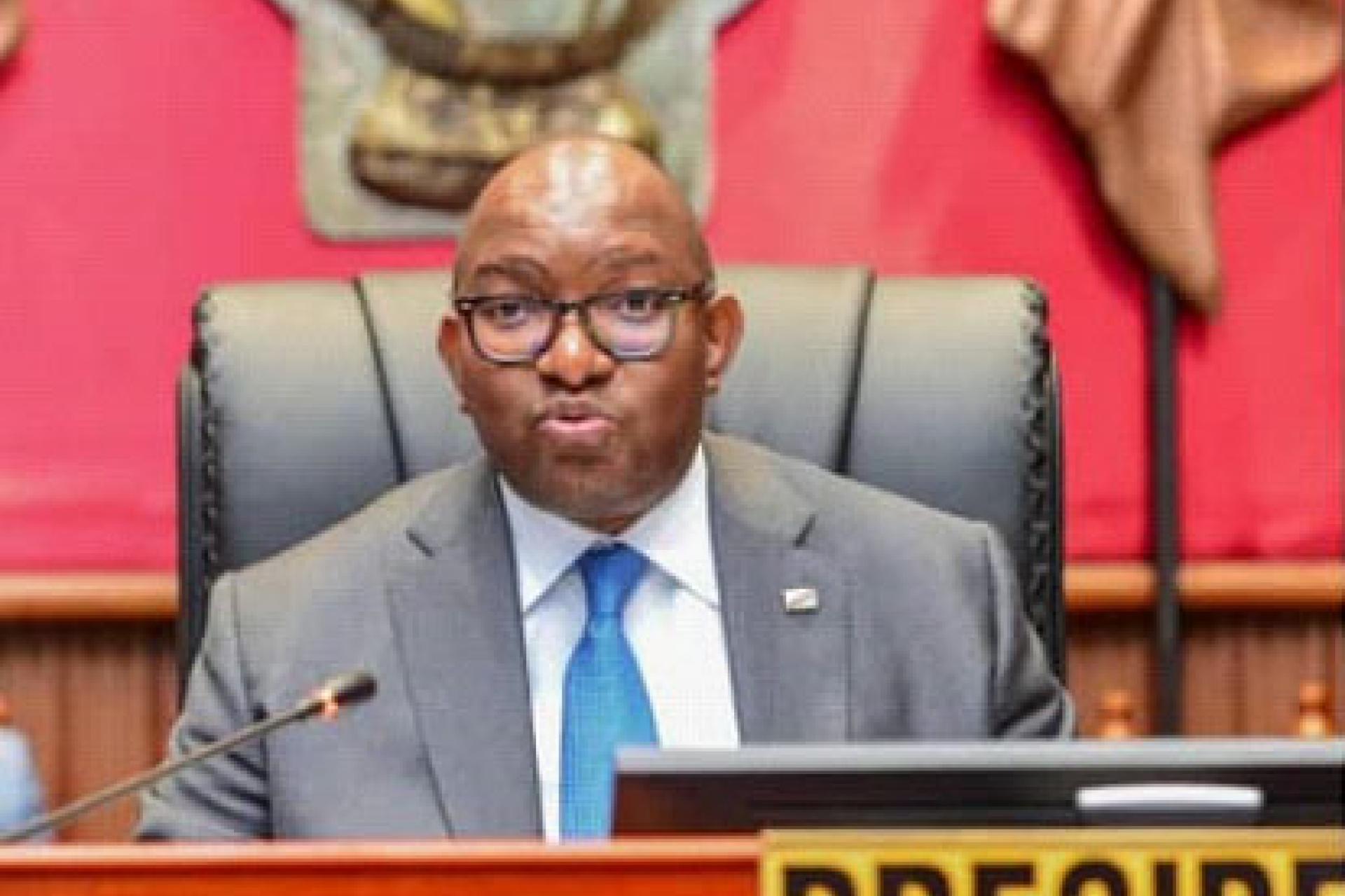 Le président de la Chambre haute, Sama Lukonde. 