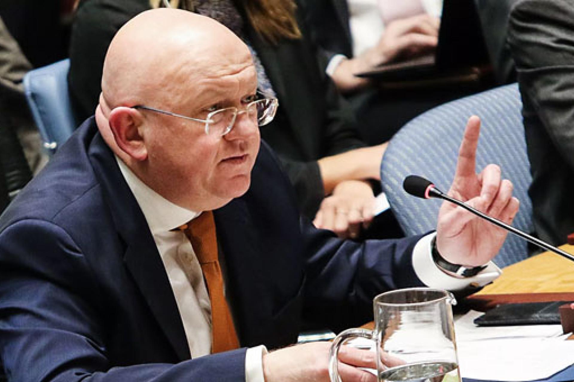 Le représentant permanent de la Russie à l'Onu, Vassili Nebenzia.  Photo sputnik