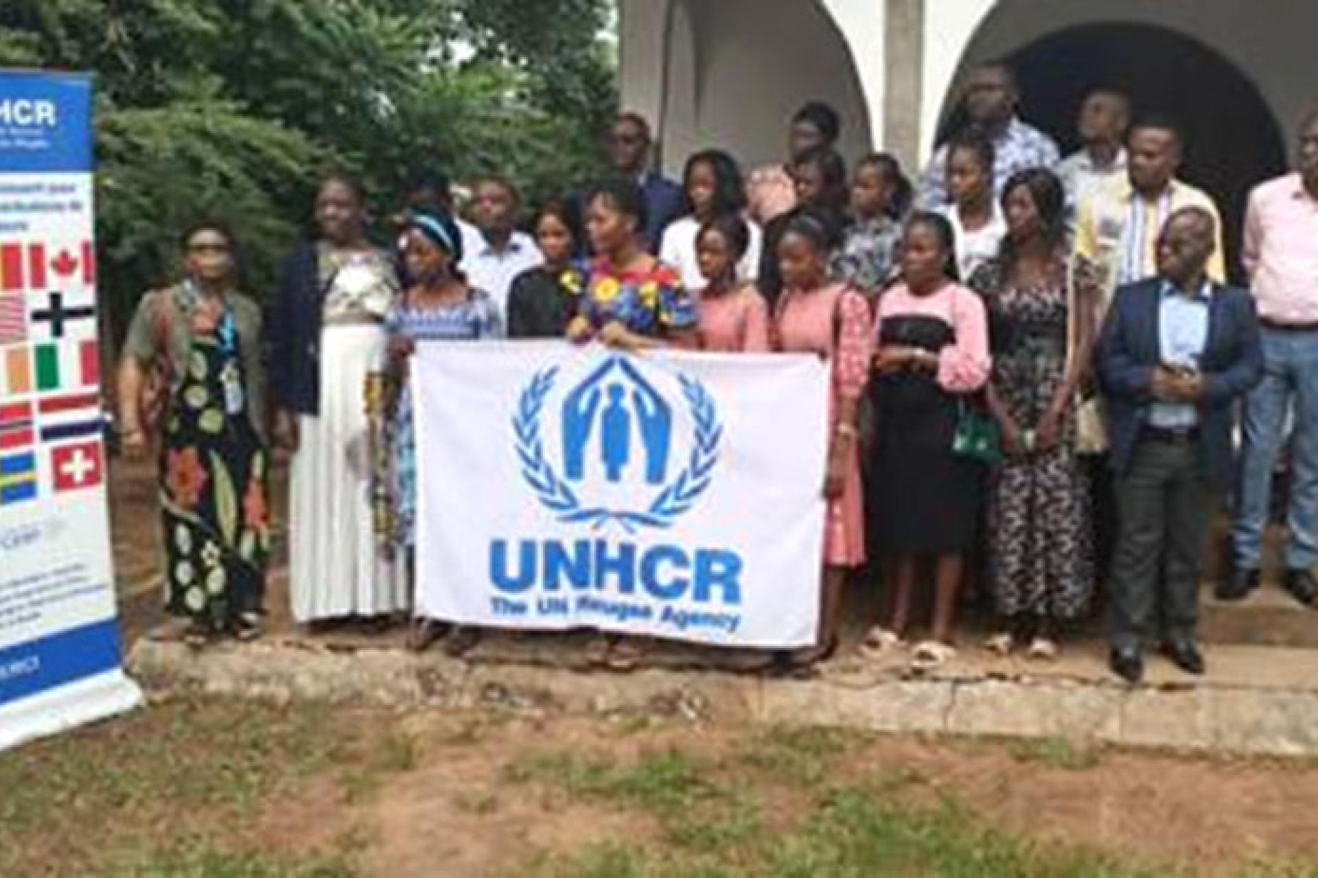 Vue du lancement du programme de bourses Zaida Catalan du HCR à Mbuji-Mayi. 