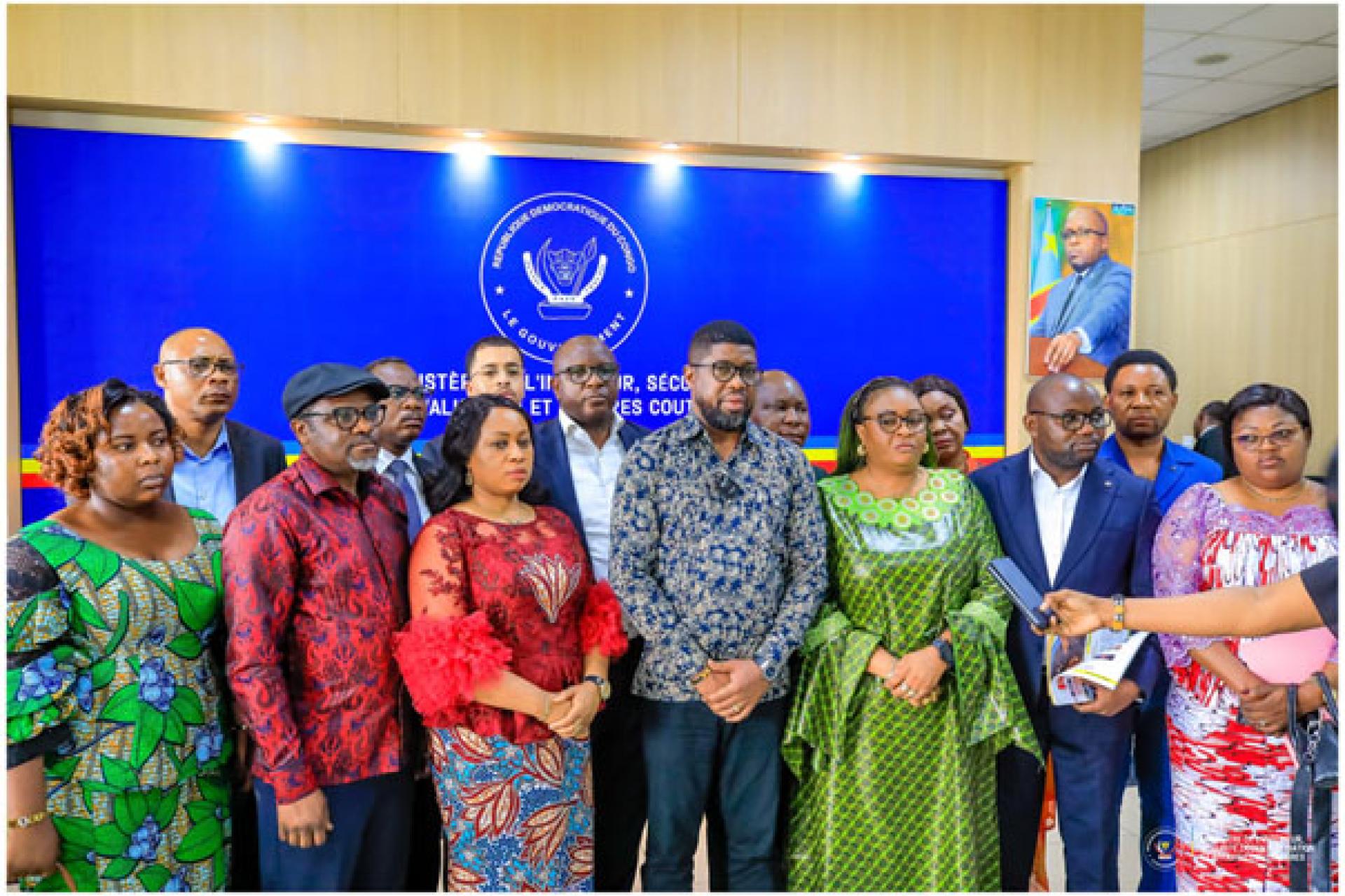 Des députés du Haut-Katanga au sortir de leur séance de travail avec le VPM Jacquemain Shabani. Photo droits tiers