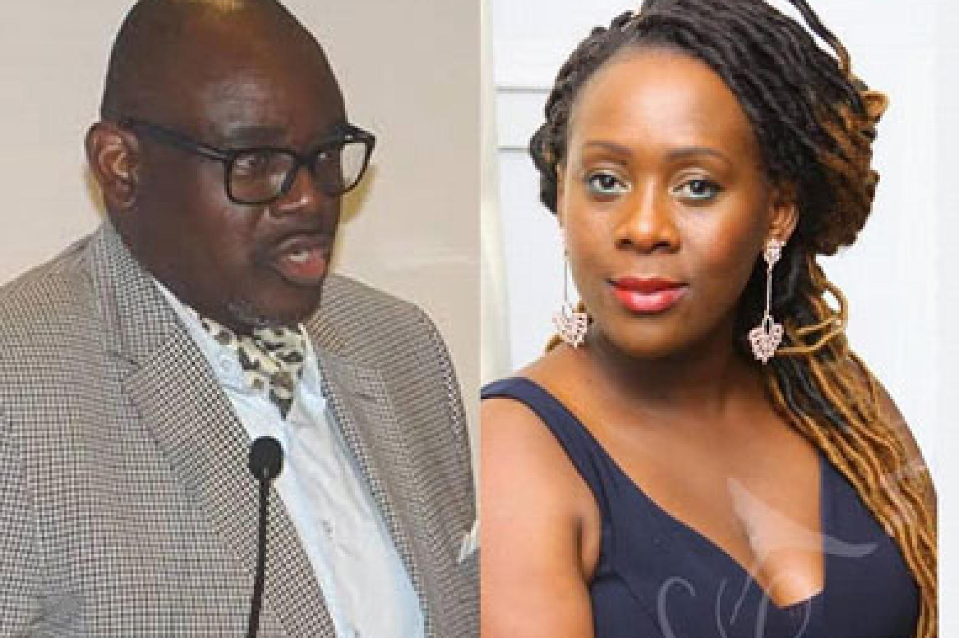 Le ministre Watum et sa protégée Gisèle Kayembe. 