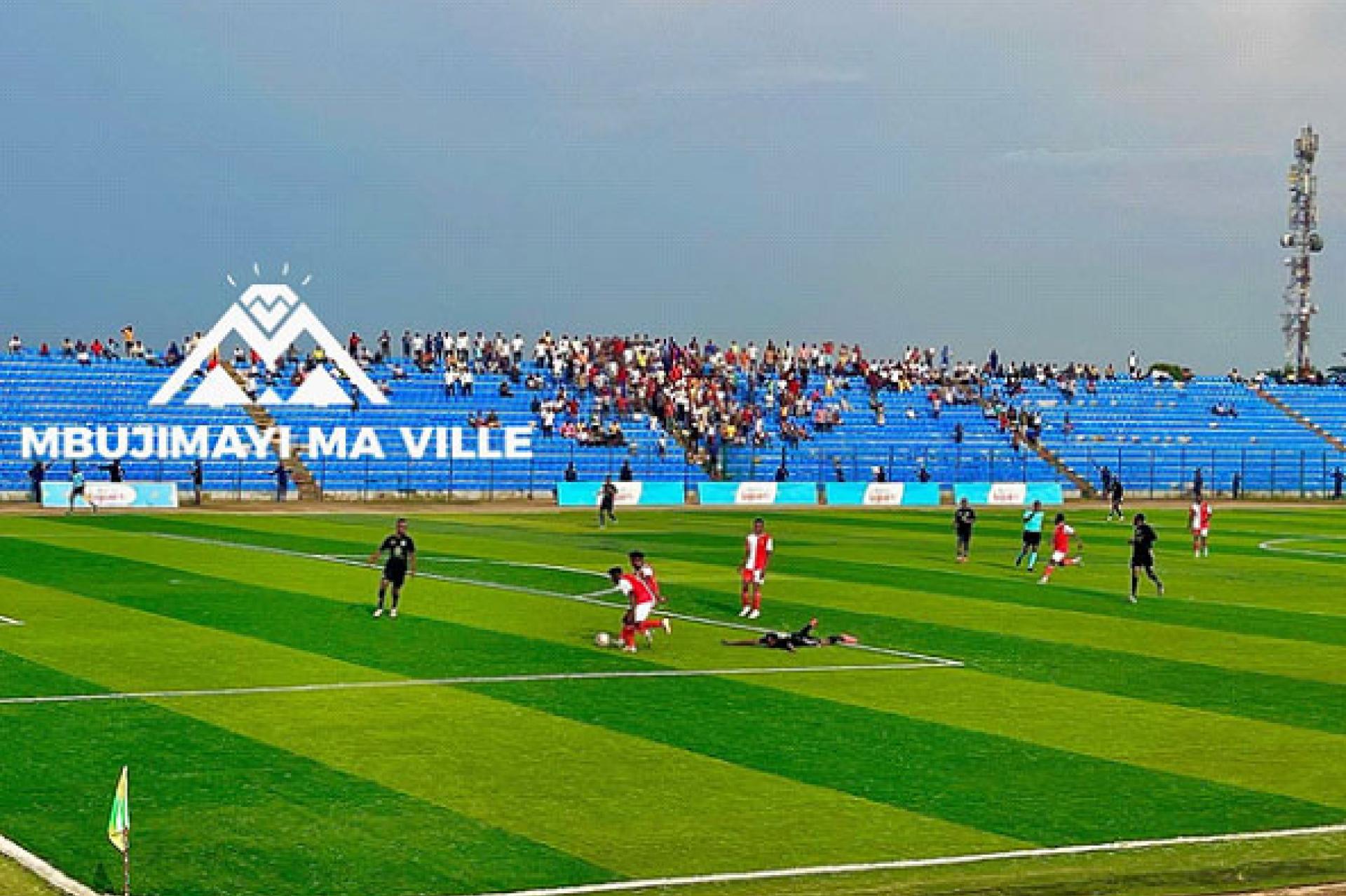 US Tshinkunku contre Sanga Balende au stade Kashala Bonzola de Mbuji-Mayi, dimanche 16 mars 2025. Photo droits tiers