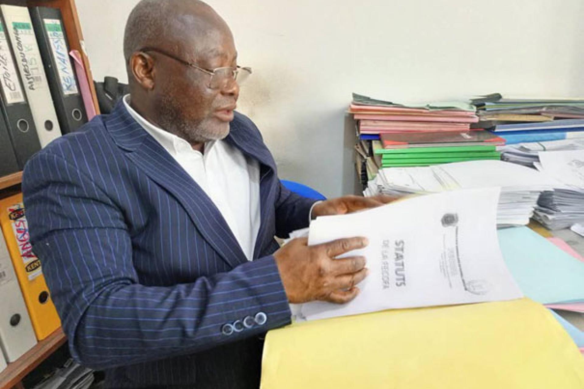 François Delphin Kikuni, candidat à la présidence des élections de la Linafoot du 05 avril. Photo droits tiers