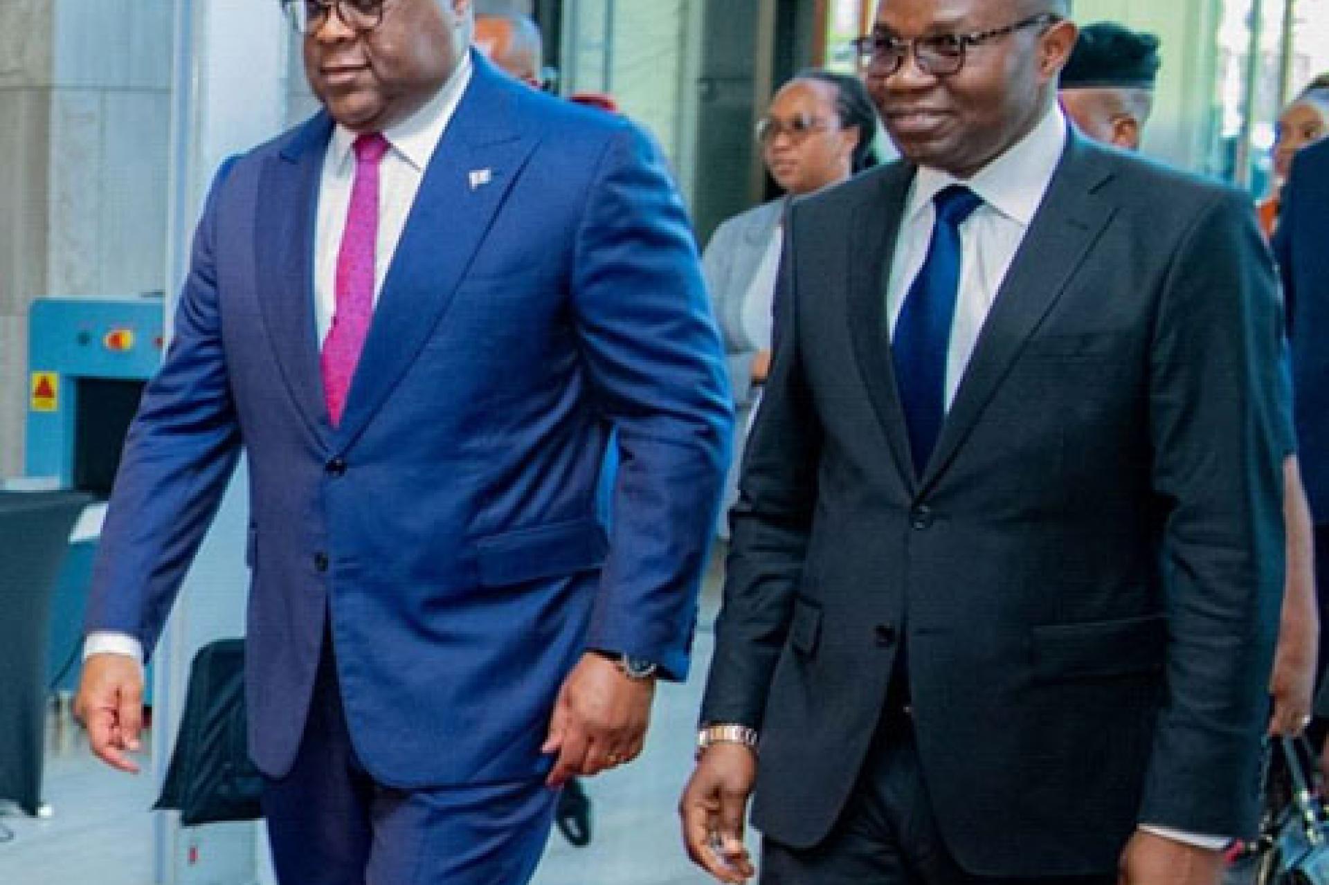 e président Félix Tshisekedi et le min