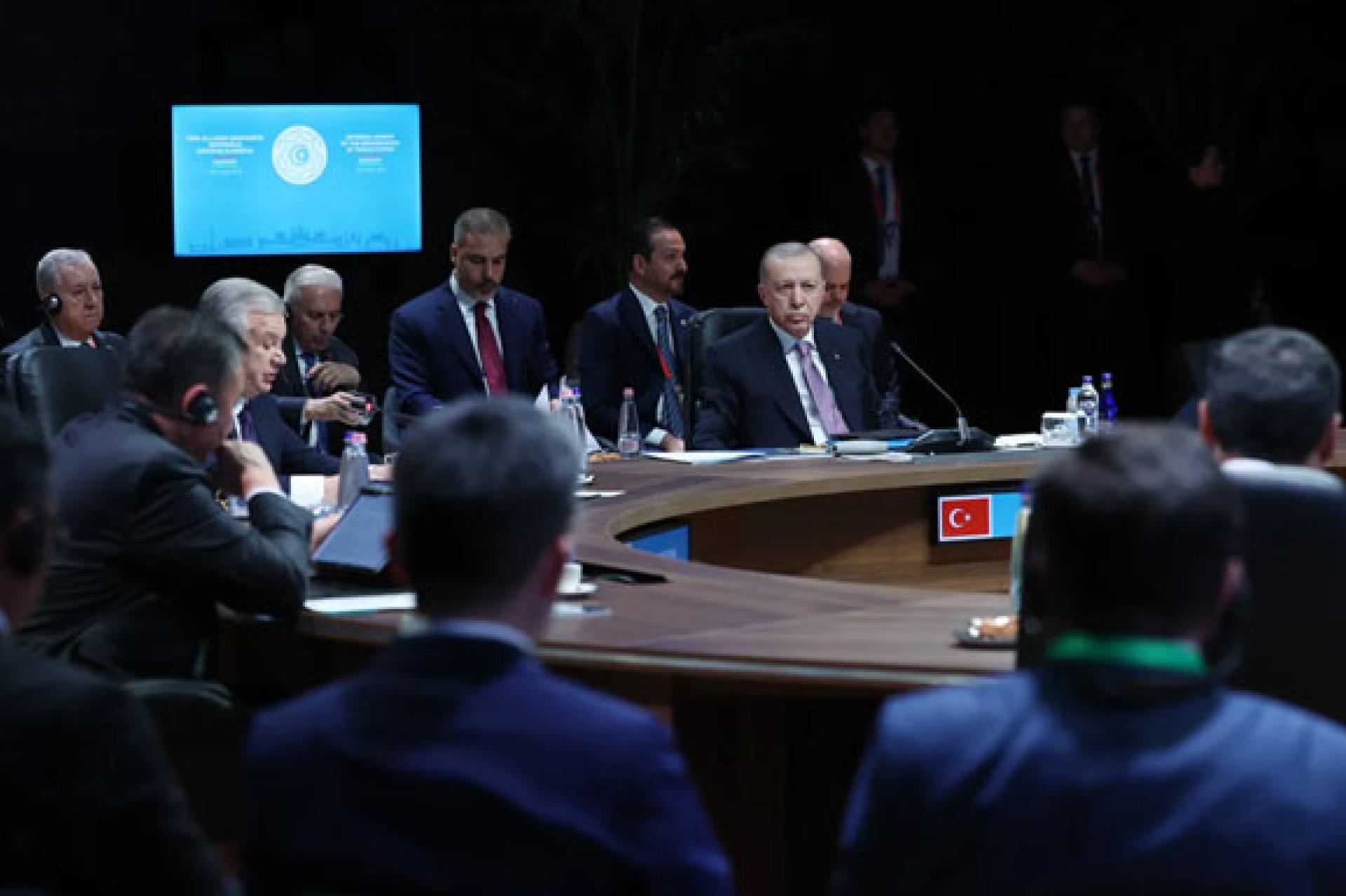 Recep Tayyip Erdogan lors du sommet informel de l'Organisation des États turcs. Photo aa