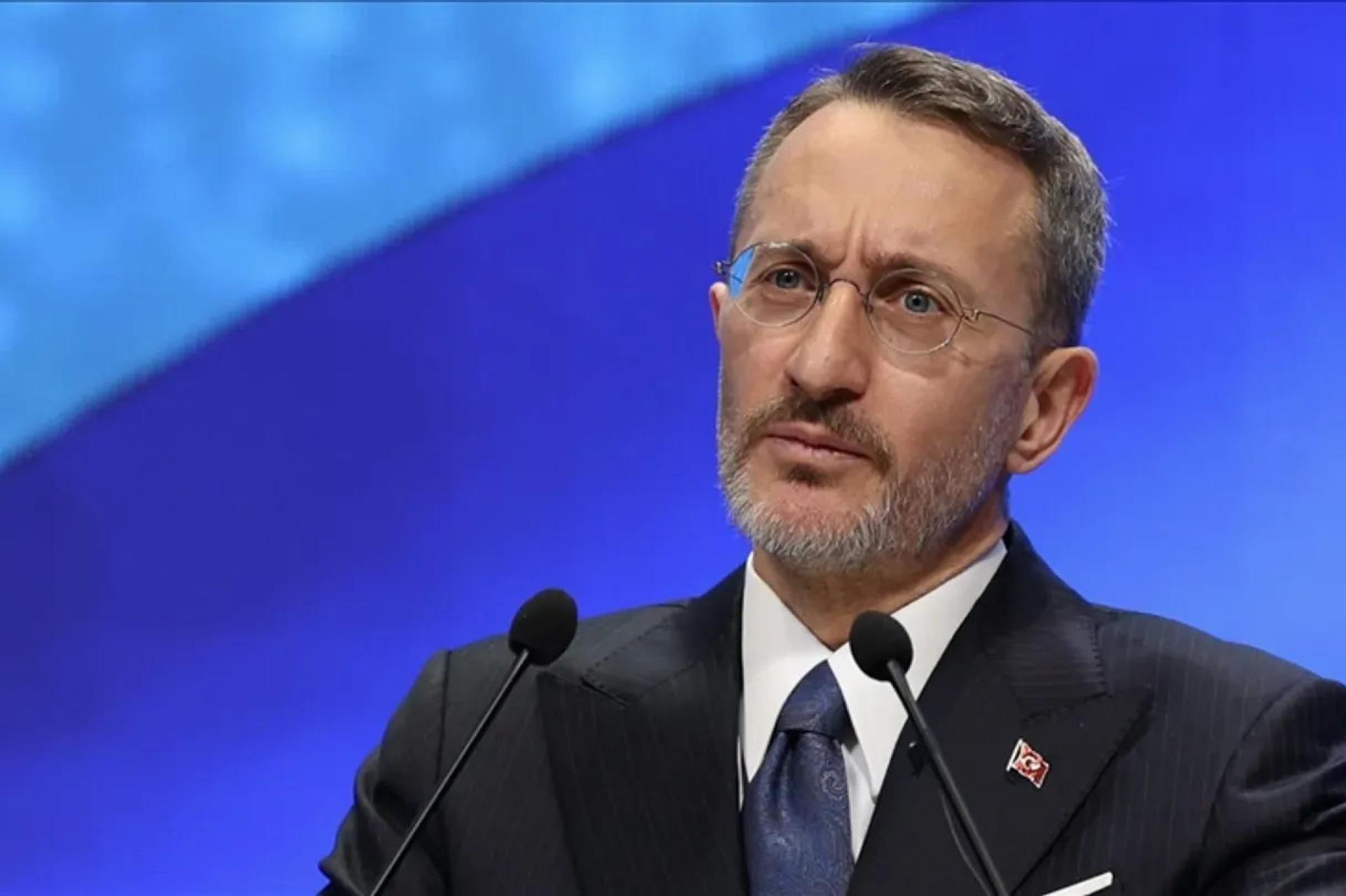 Fahrettin Altun, le Directeur de la communication de la présidence turque. Photo trt