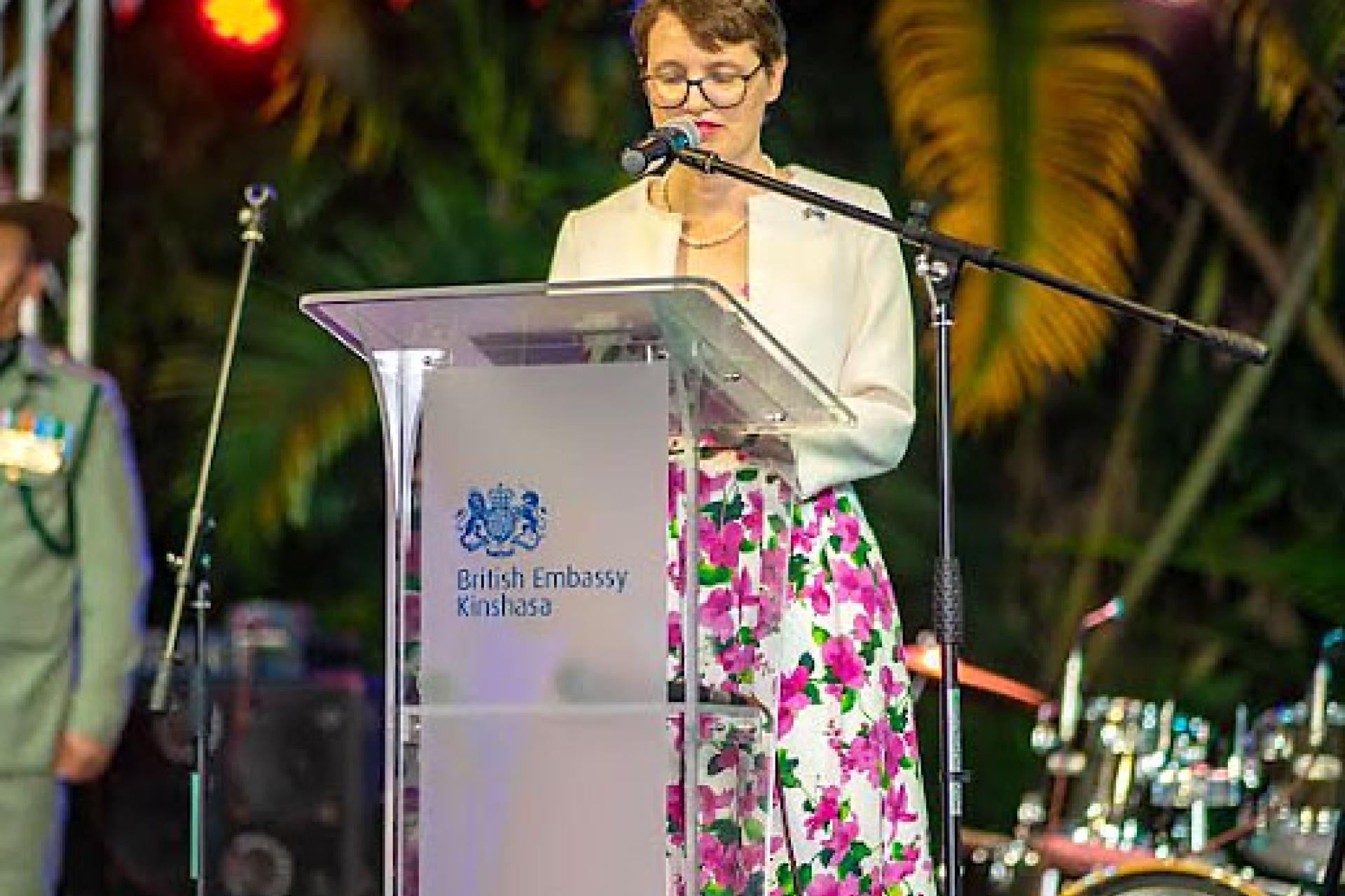 L'ambassadrice du Royaume-Uni en RDC, Alyson King.