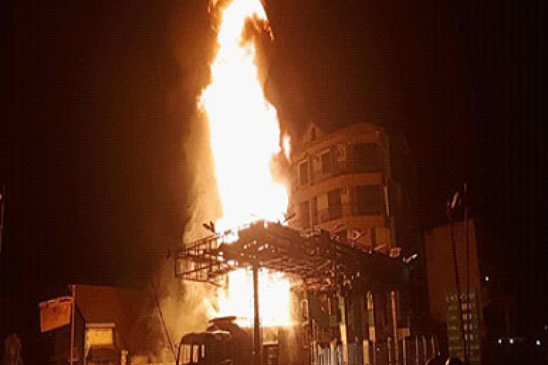 La station-service Zoé en feu mercredi 11 juin 2025 à Kananga.