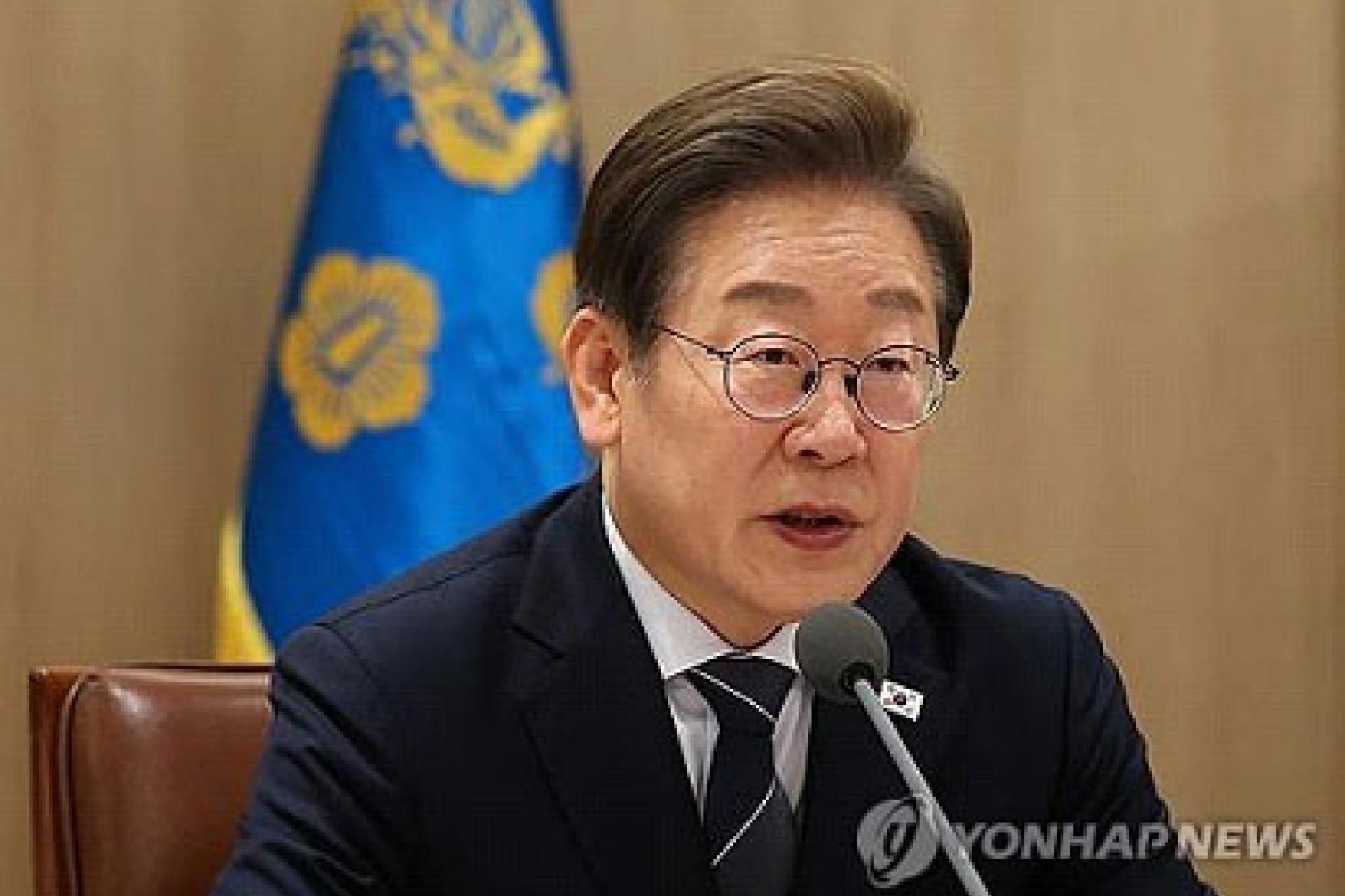 Le président sud-coréen Lee Jae-myung.