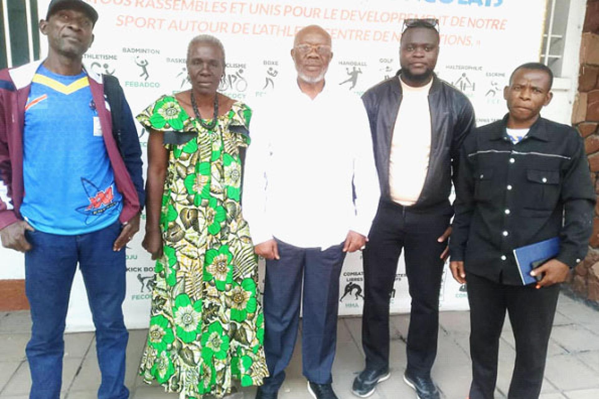Le SG du COC, Me Alain Badiashile (au centre) et le Coordonnateur du RNSC, Me Chadrack N'koy Lyanza (2ème à partir de la droite).  Photo droits tiers