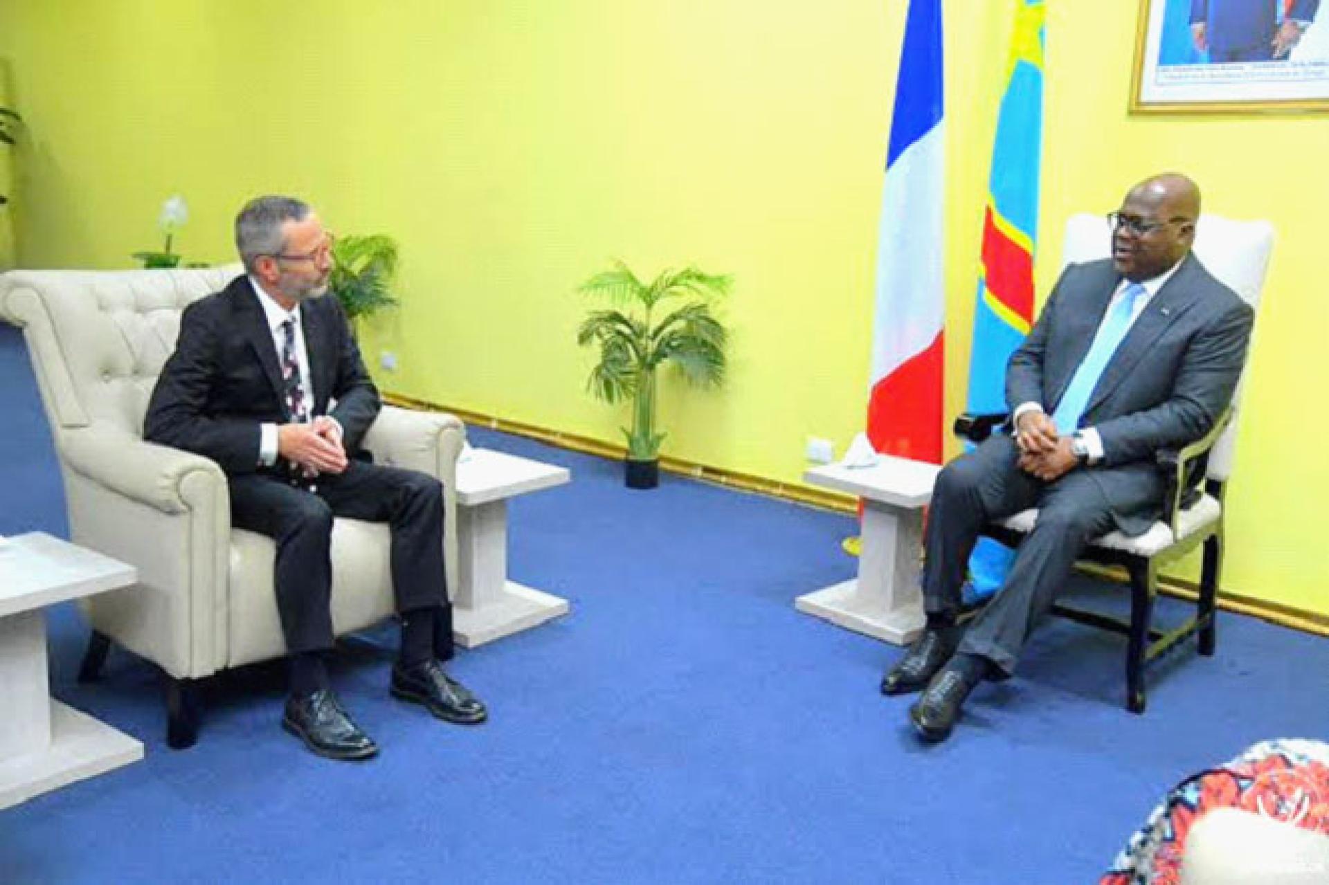 Le diplomate français, Rémi Maréchaux reçu par le Chef de l'Etat, Félix Tshisekedi. 