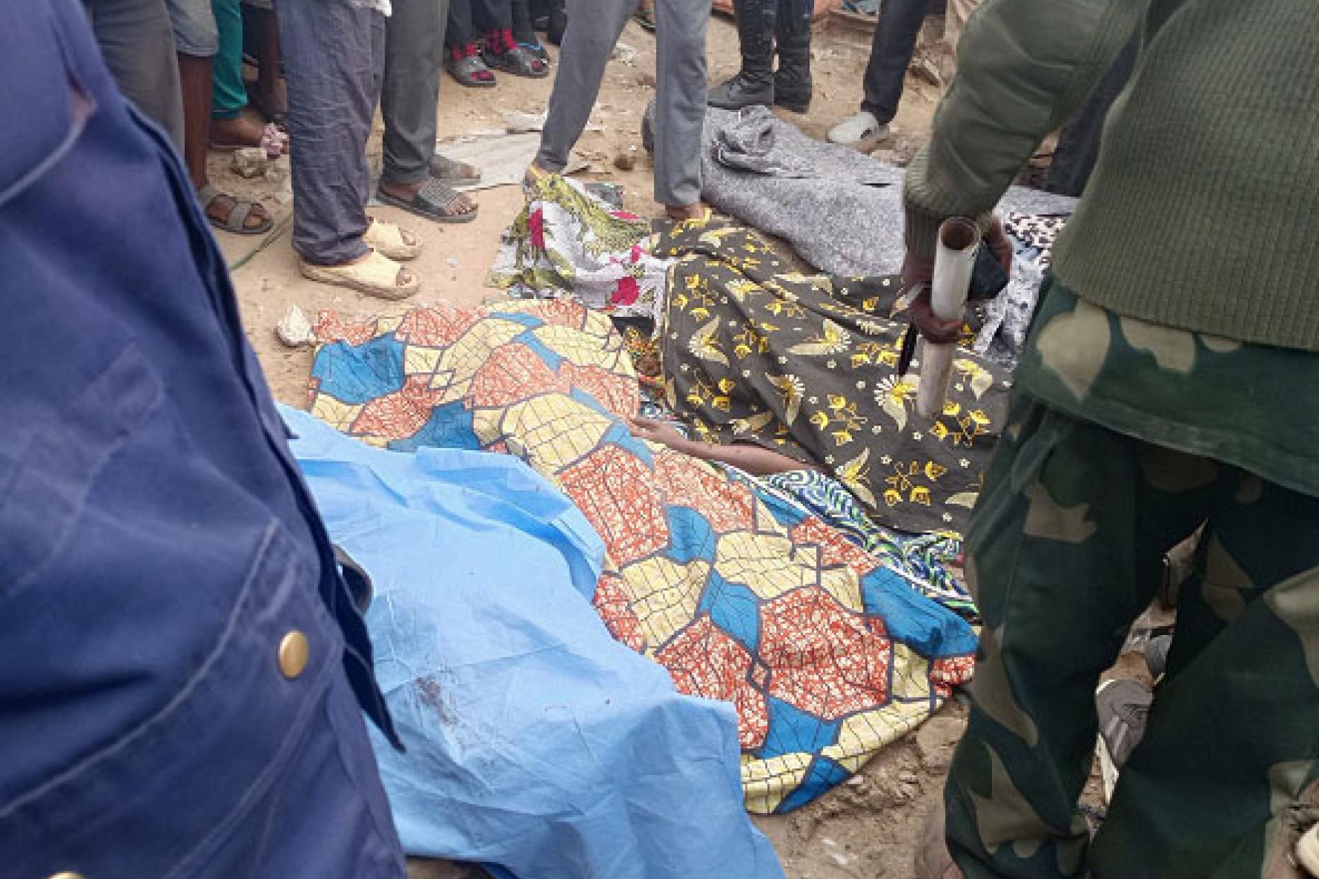 Les corps sans vie des victimes de l’accident survenu hier mardi 22 juillet. 