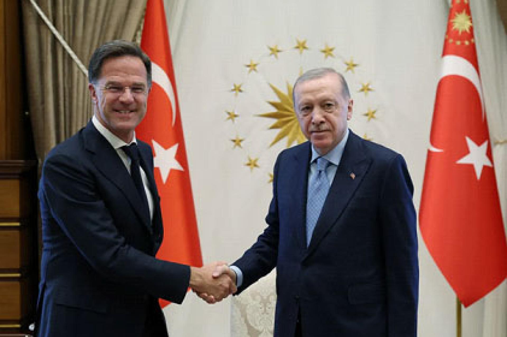 Le président turc Erdogan rencontre le secrétaire général de l'OTAN Rutte à Ankara. Photo Reuters