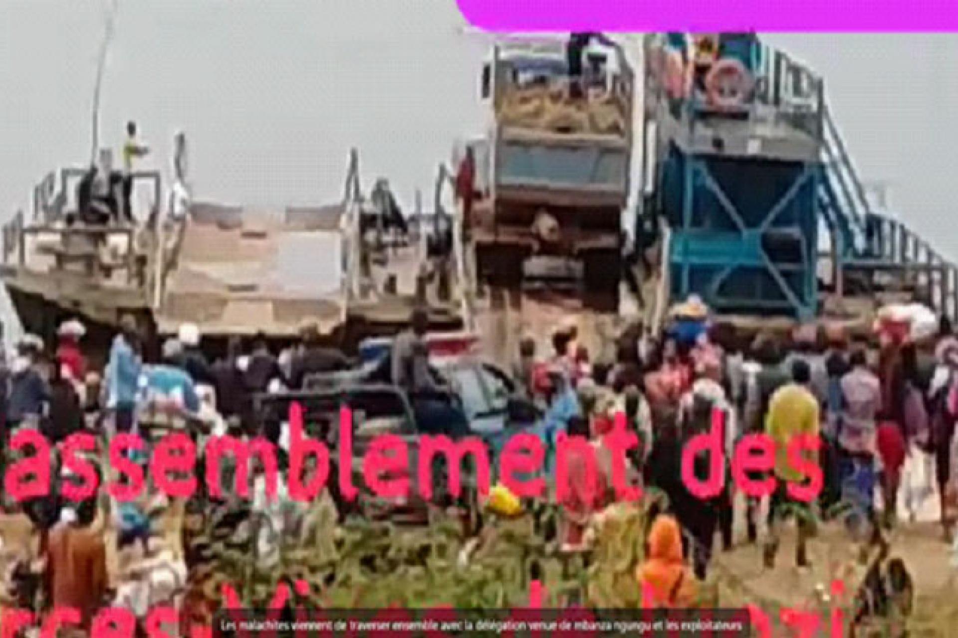 Les malachites viennent de traverser ensemble avec la délégation venue de Mbanza Ngungu et les exploiteurs. 