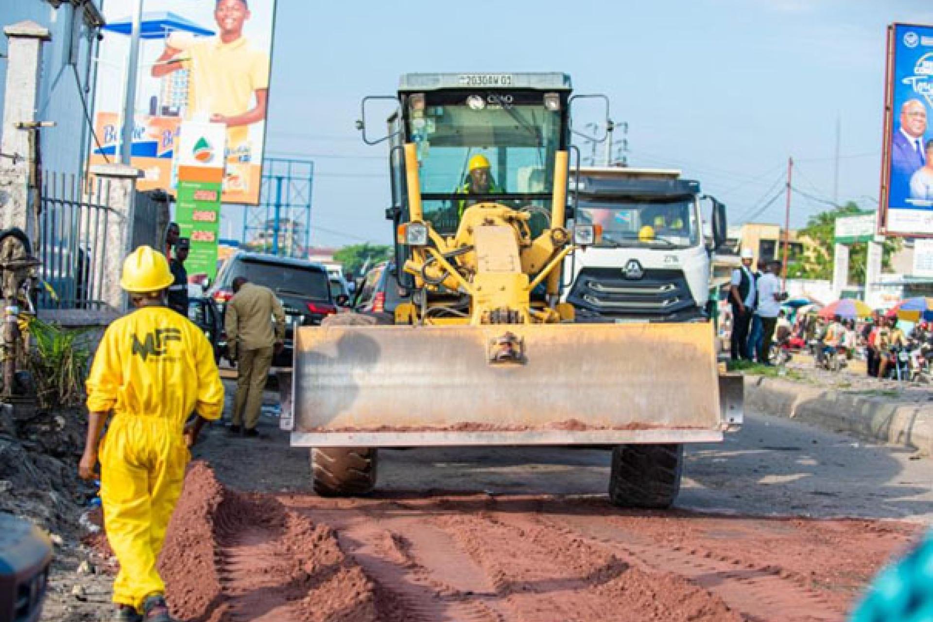 Chantier routier Kin