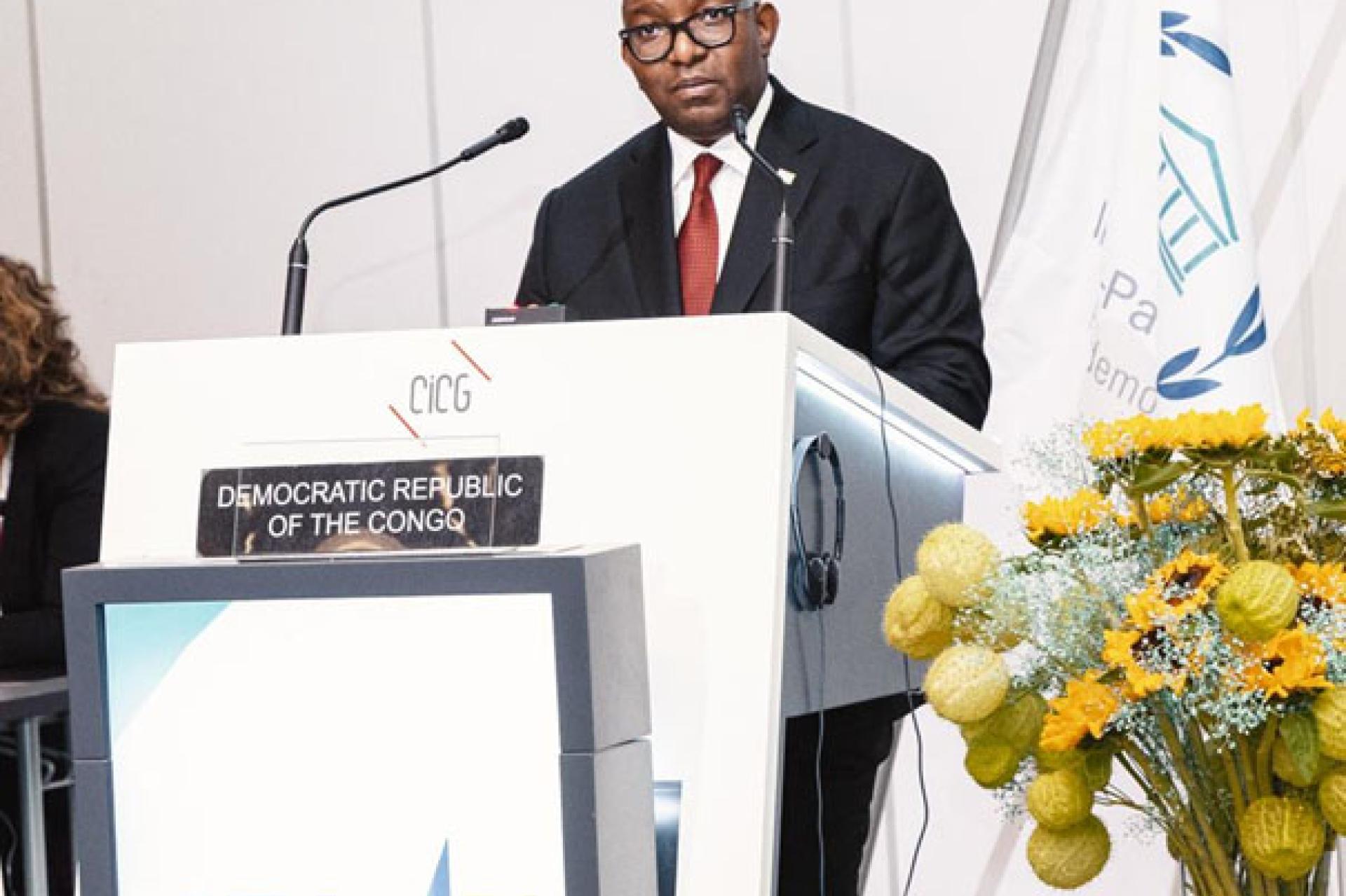 le Président du Sénat, Jean-Michel Sama Lukonde. 