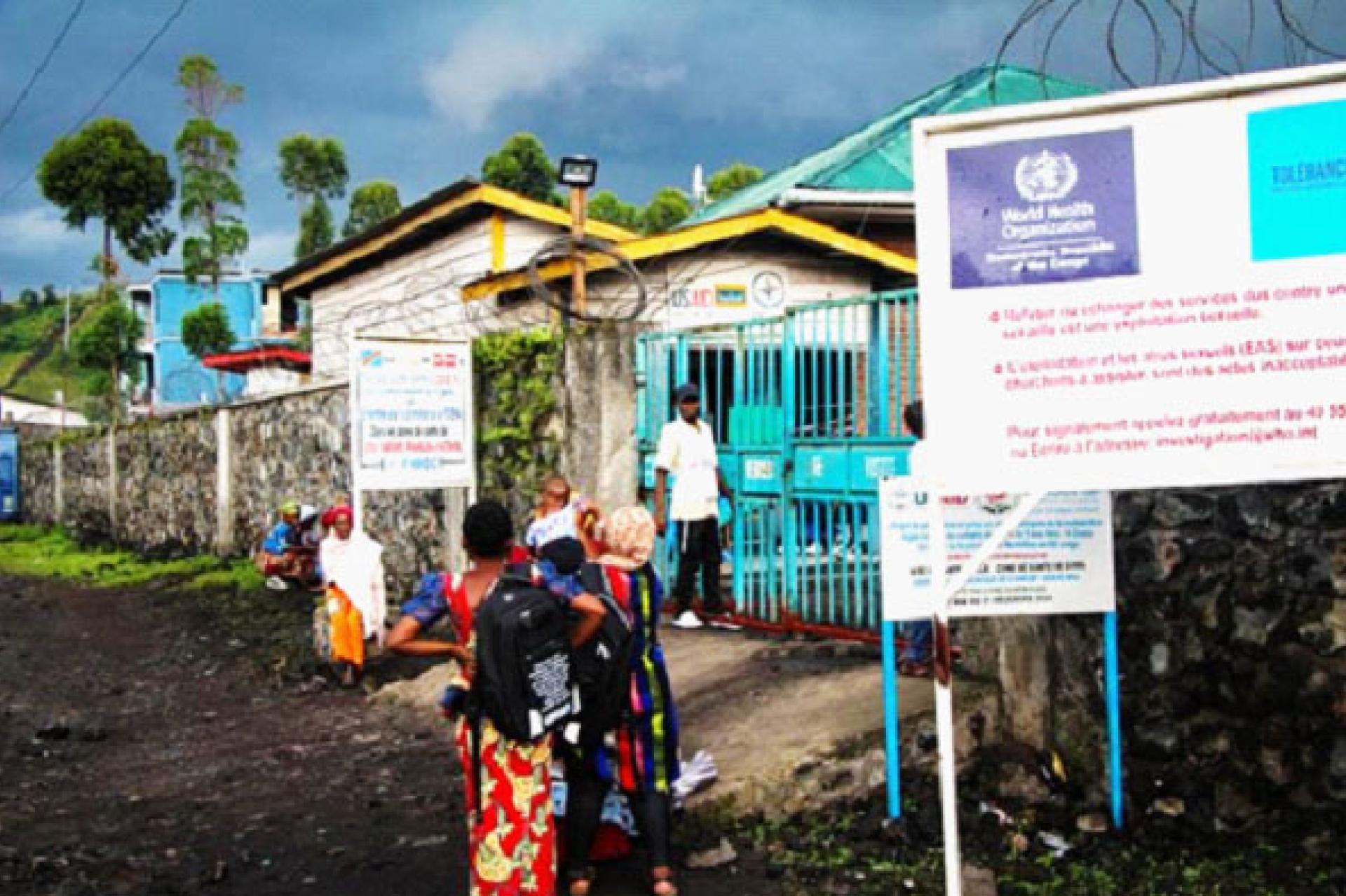 Vue du centre de santé de Mungunga 3 à Goma.