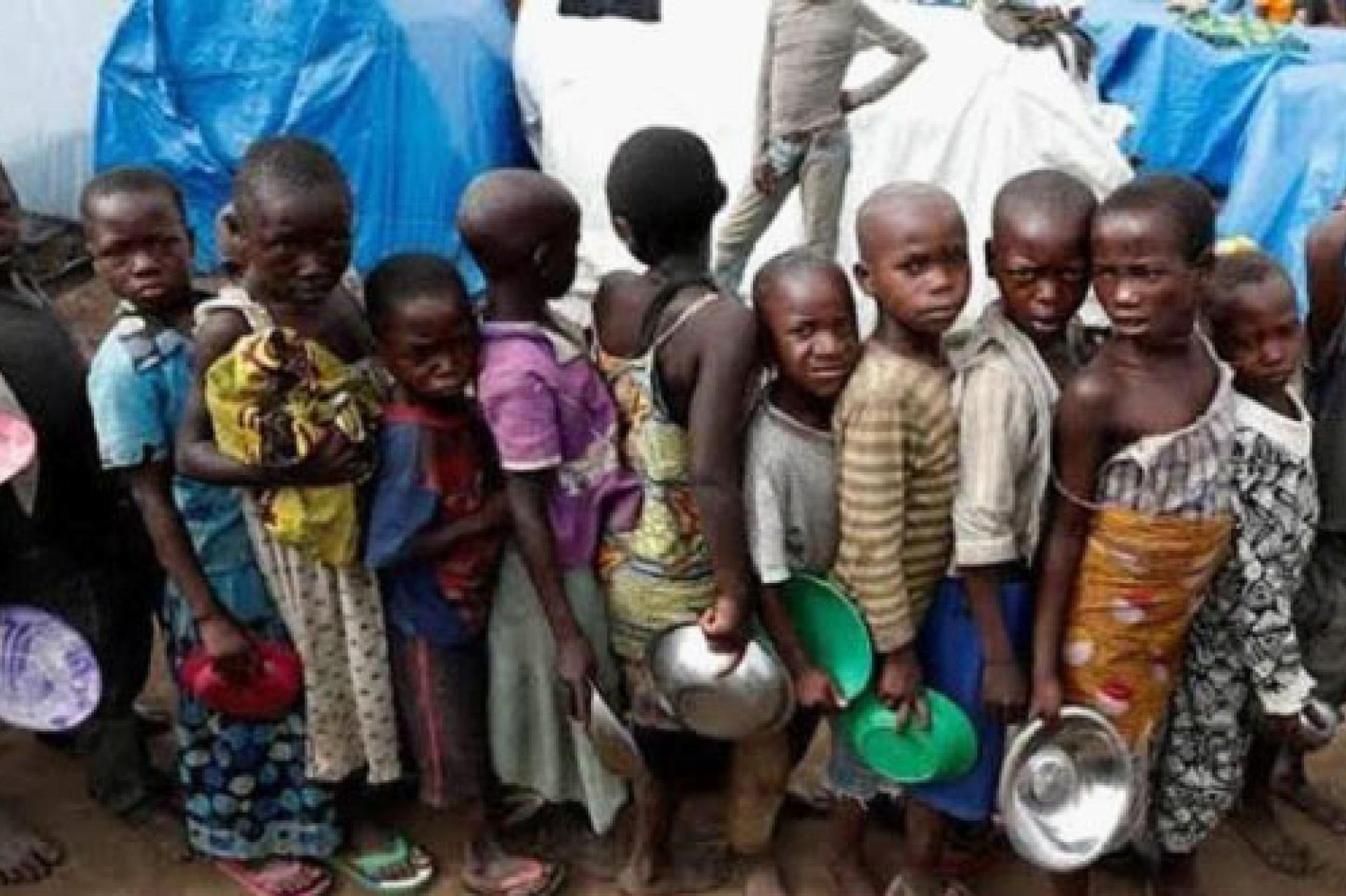 Une vue des déplacés dans une situation difficile. 