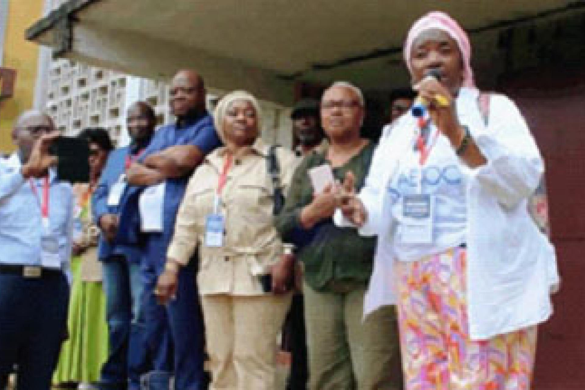 Vue d'une partie de la délégation de l'Afmed. 