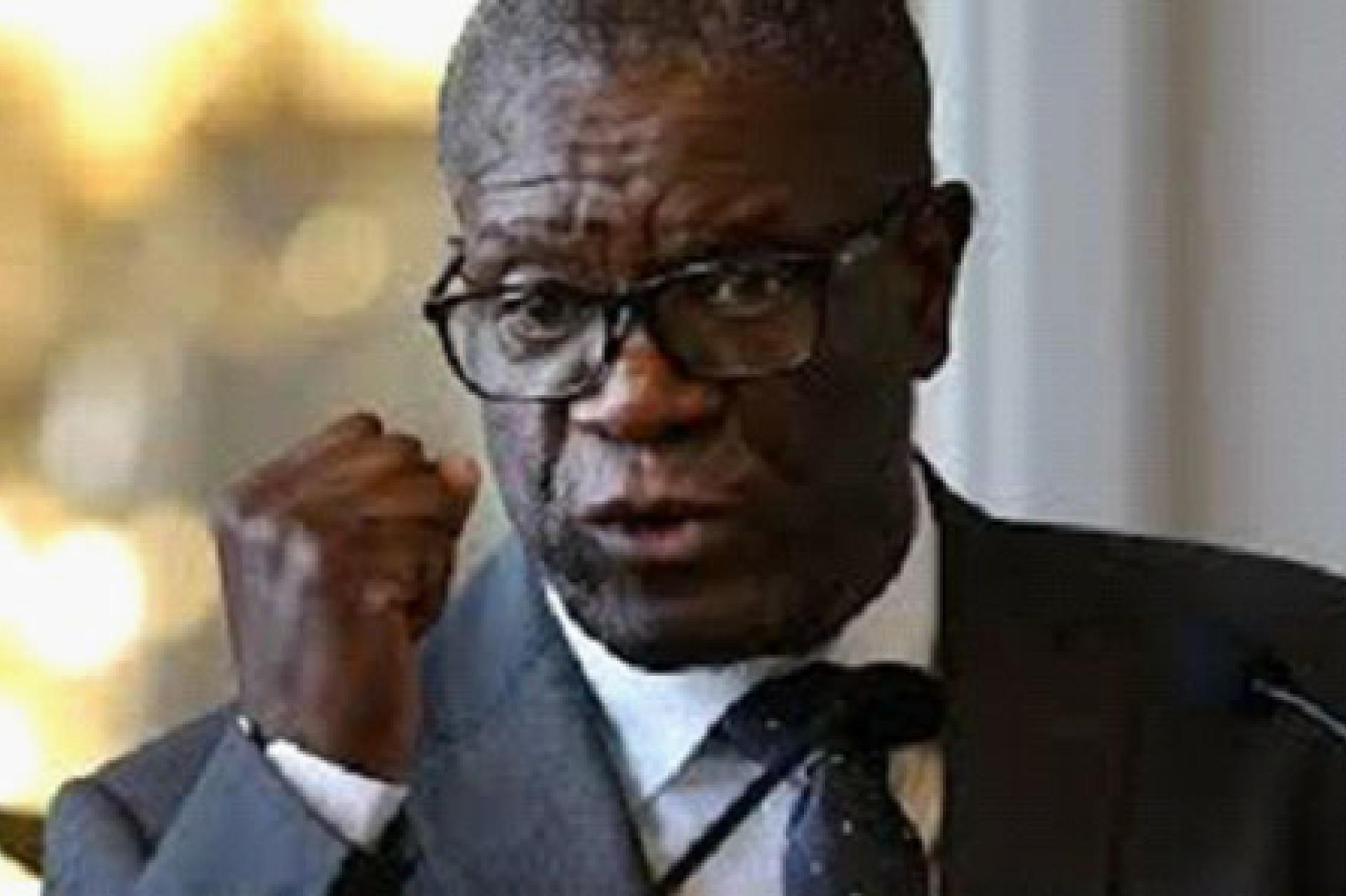 Le prix Nobel de la Paix, Denis Mukwege  a condamné les propos du Général major, Sylvain Ekenge. Photo droits tiers