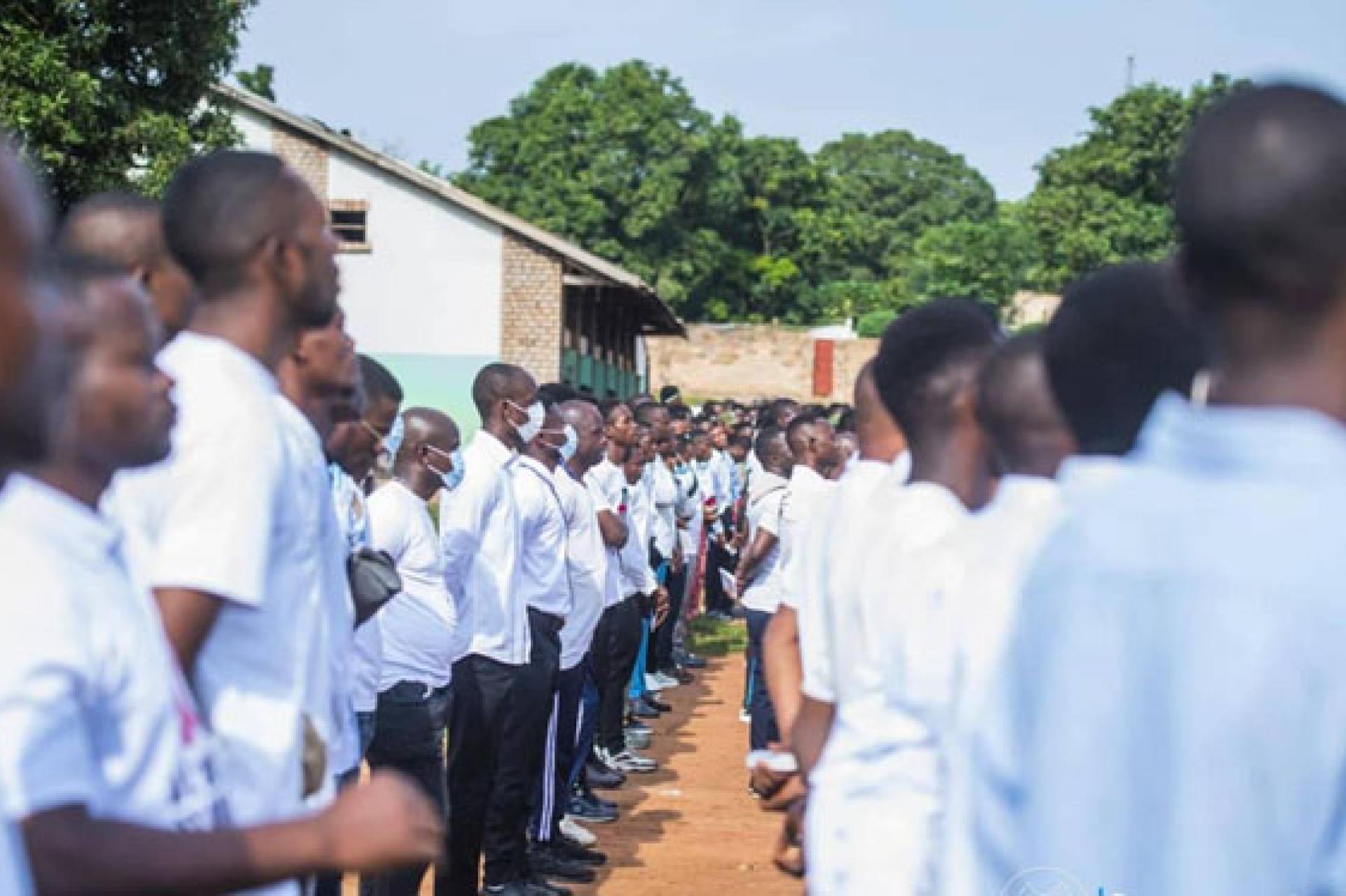 Les candidats participants aux concours d'admission à l'Académie militaire à Mbuji-Mayi. Photo droits tiers