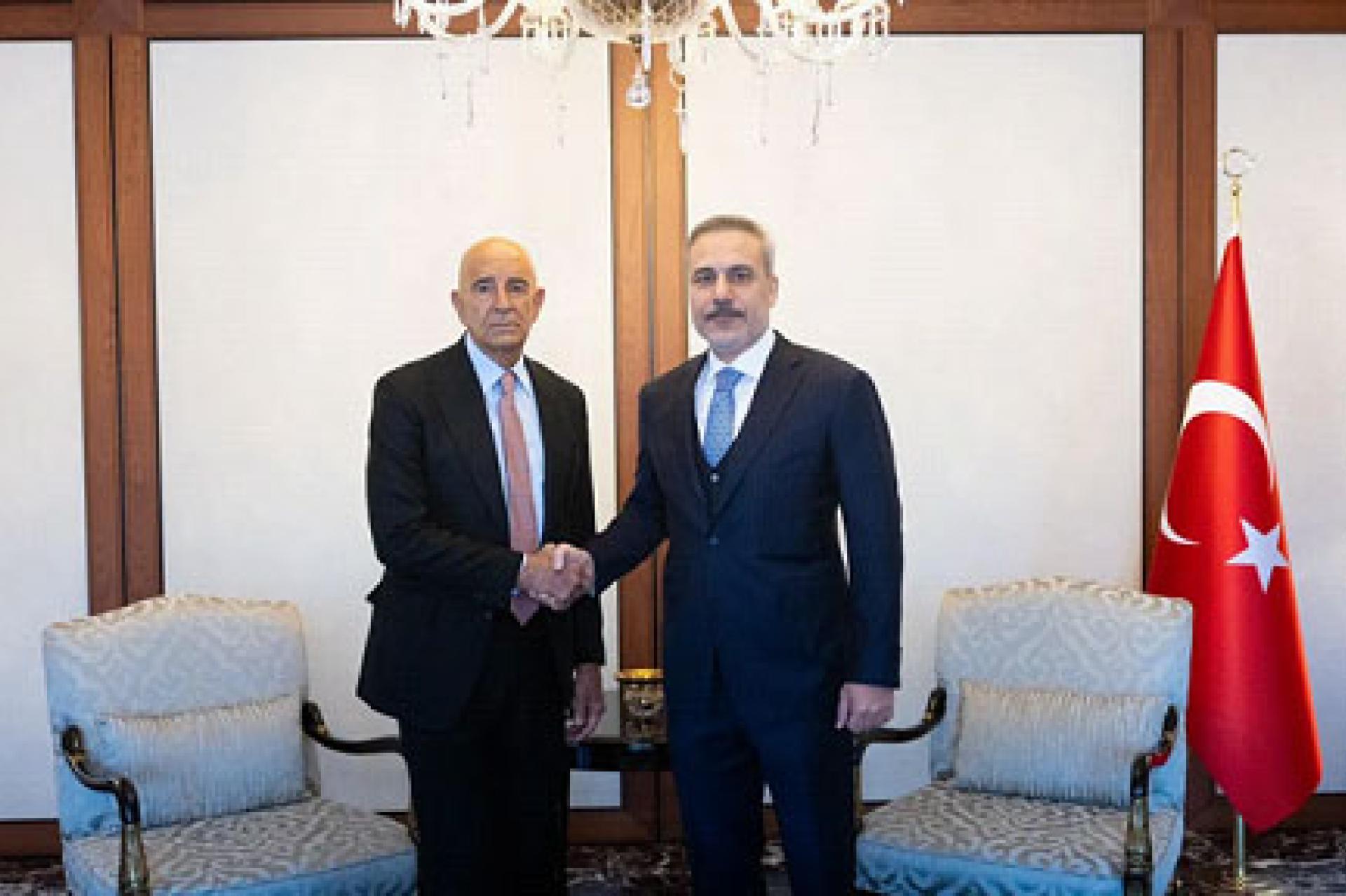 Une photo de la rencontre partagée sur X par le ministère turc des Affaires étrangères. Photo AA